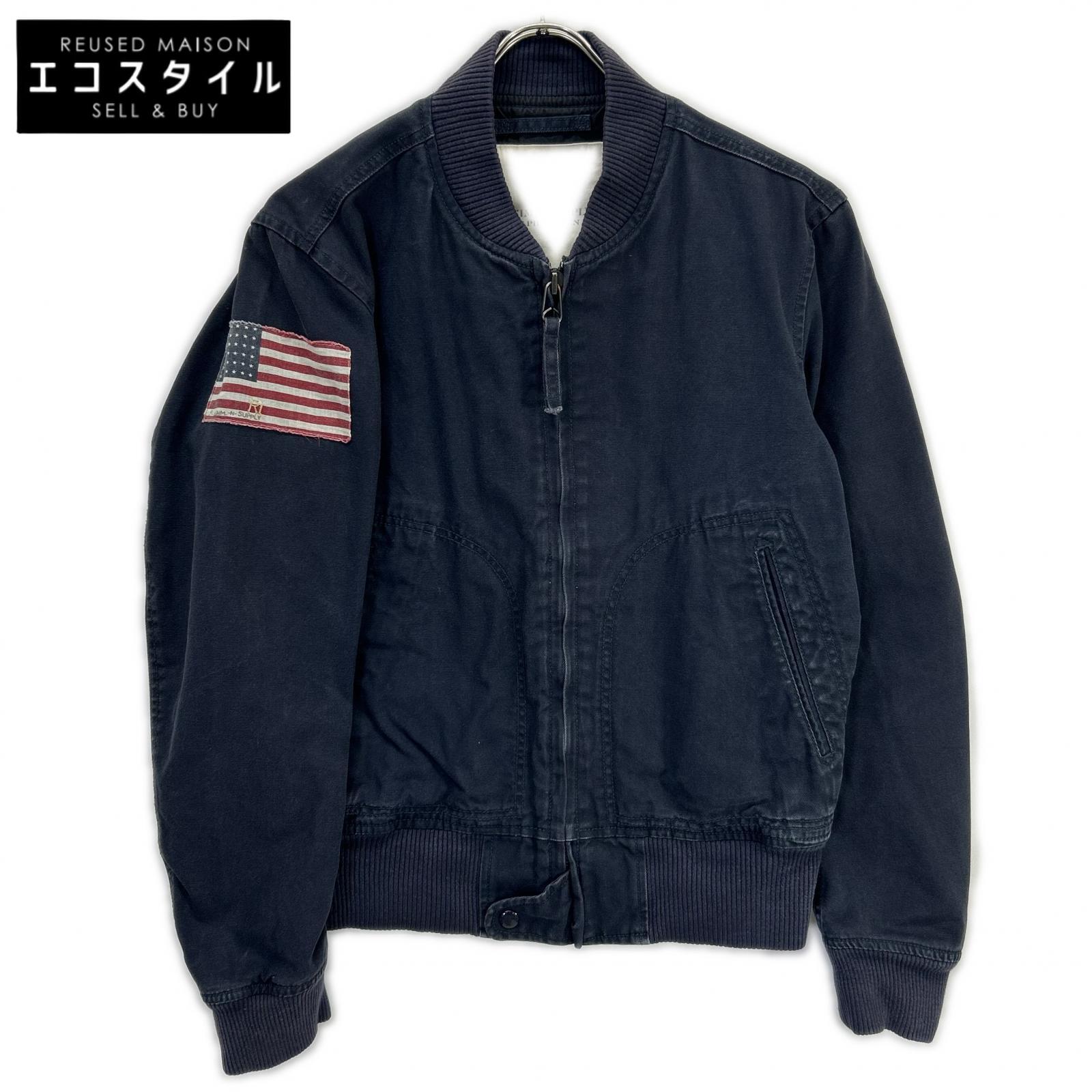 RalphLauren Denim\u0026Supply ラルフローレンデニム\u0026給与 米国海軍 星条旗青写真 MA-1 上衣 上衣   S 米国海軍 メンズ 【中古】