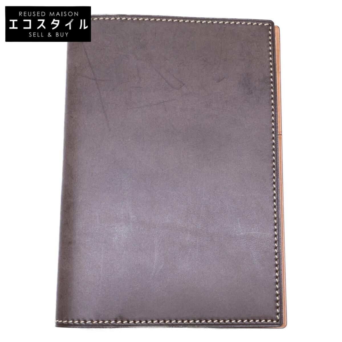 MANSO 万双 【美品】m00000238 ブライドル手帳カバー A6 文房具 ダークブラウン メンズ 【中古】