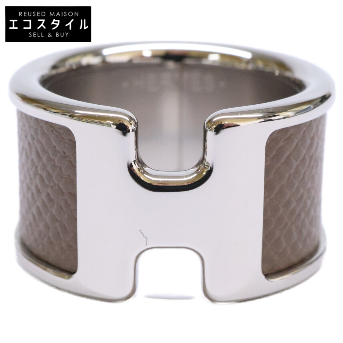 HERMES エルメス 【美品】H500059FK18M オランプGM リング 指輪 M エトゥープ/パラジウム レディース 【中古】