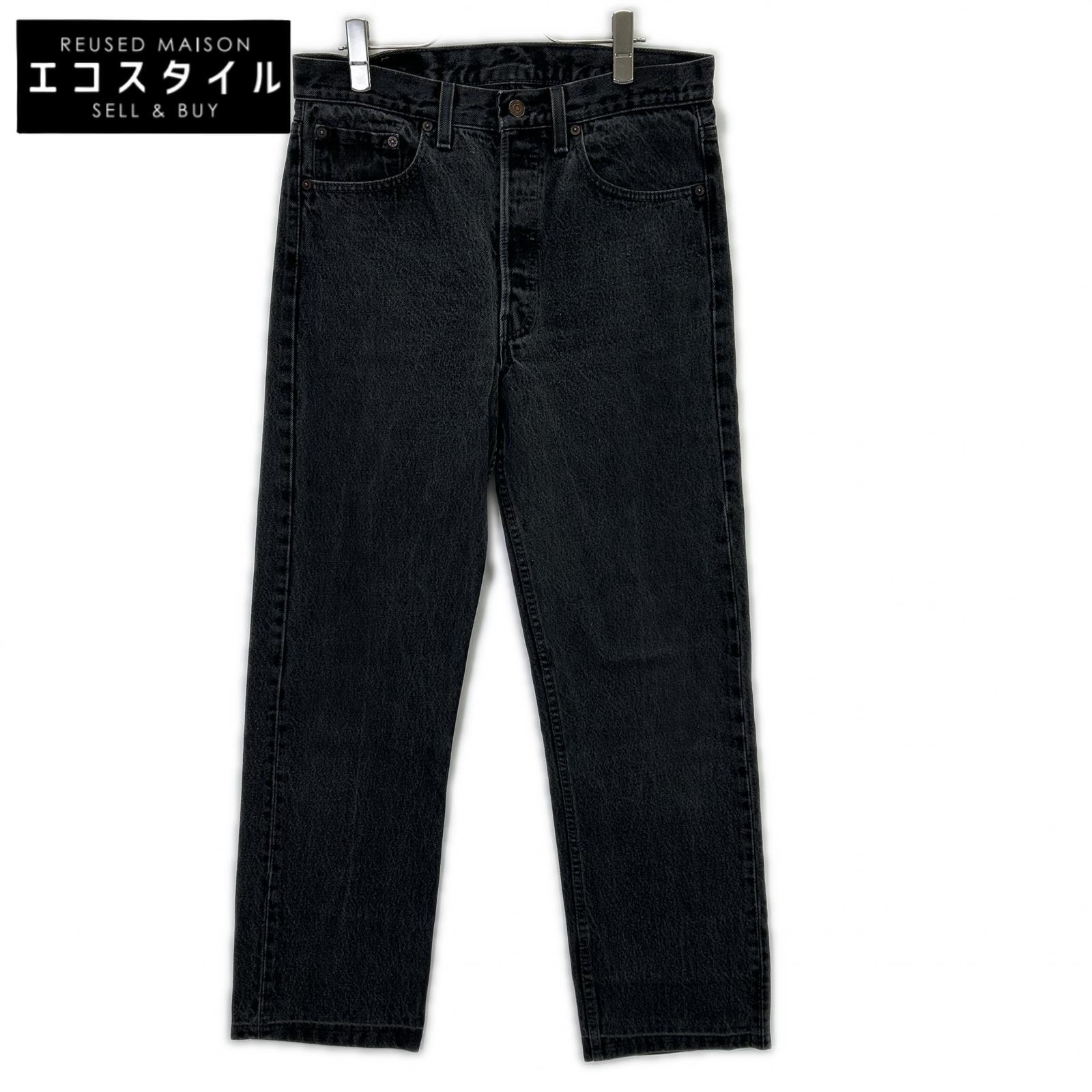 LEVI‘S リーヴァイズジーンズ 【美品】USA製 501 名取り草飛球 ジーンズズボン下 ボトムス W32 黒いこと メンズ 【中古】