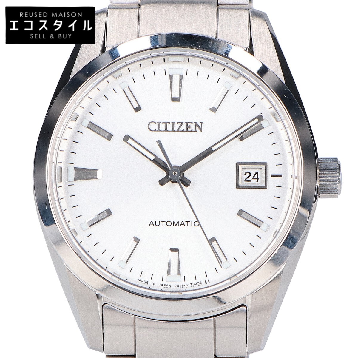 CITIZEN シチズン 【美品】NB1050-59A cal.9011 自動小銃一巻き ウオッチ しろがね色 メンズ 【中古】
