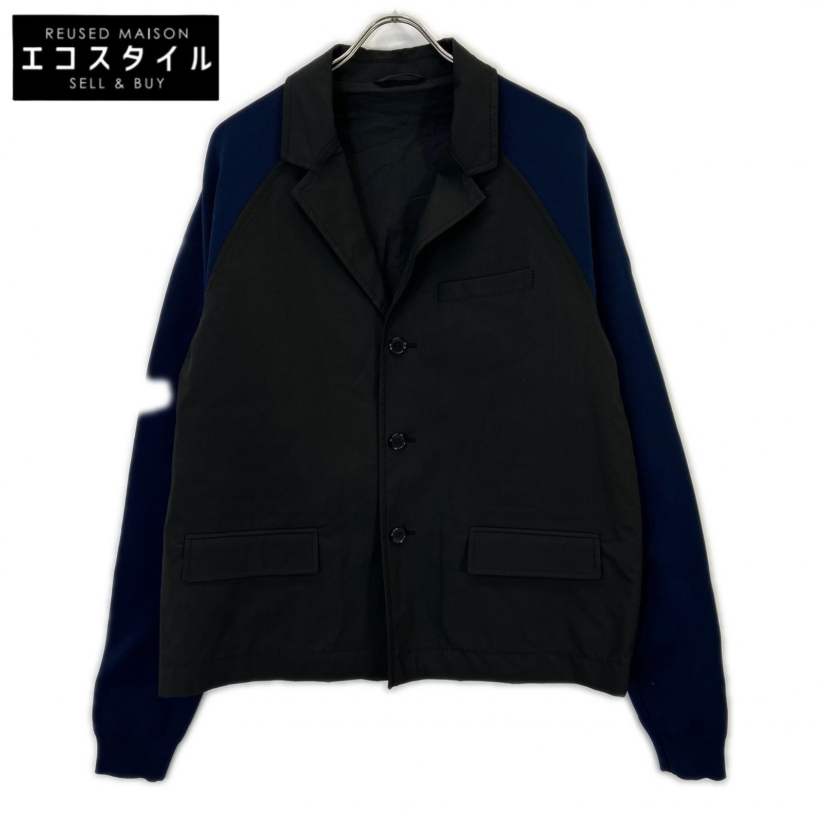 MARNI マルニ 黒いこと×青色 編み物うつり変わり上衣 上衣   黒いこと メンズ 【中古】