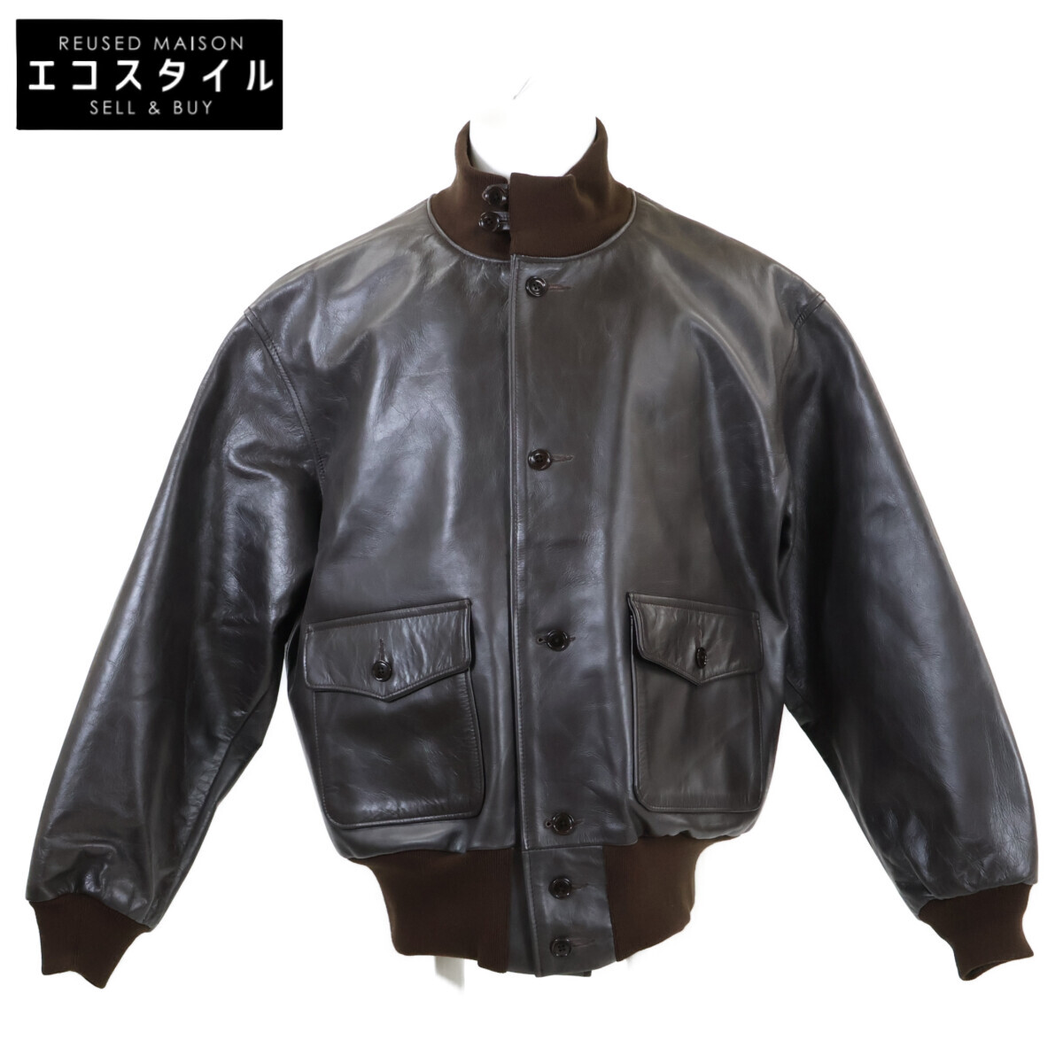 AVIREX 7522 アヴィレックス7522【新品/国内正規】7833950017 A-1 カウレザー フライトジャケット L ダークブラウン メンズ 【中古】