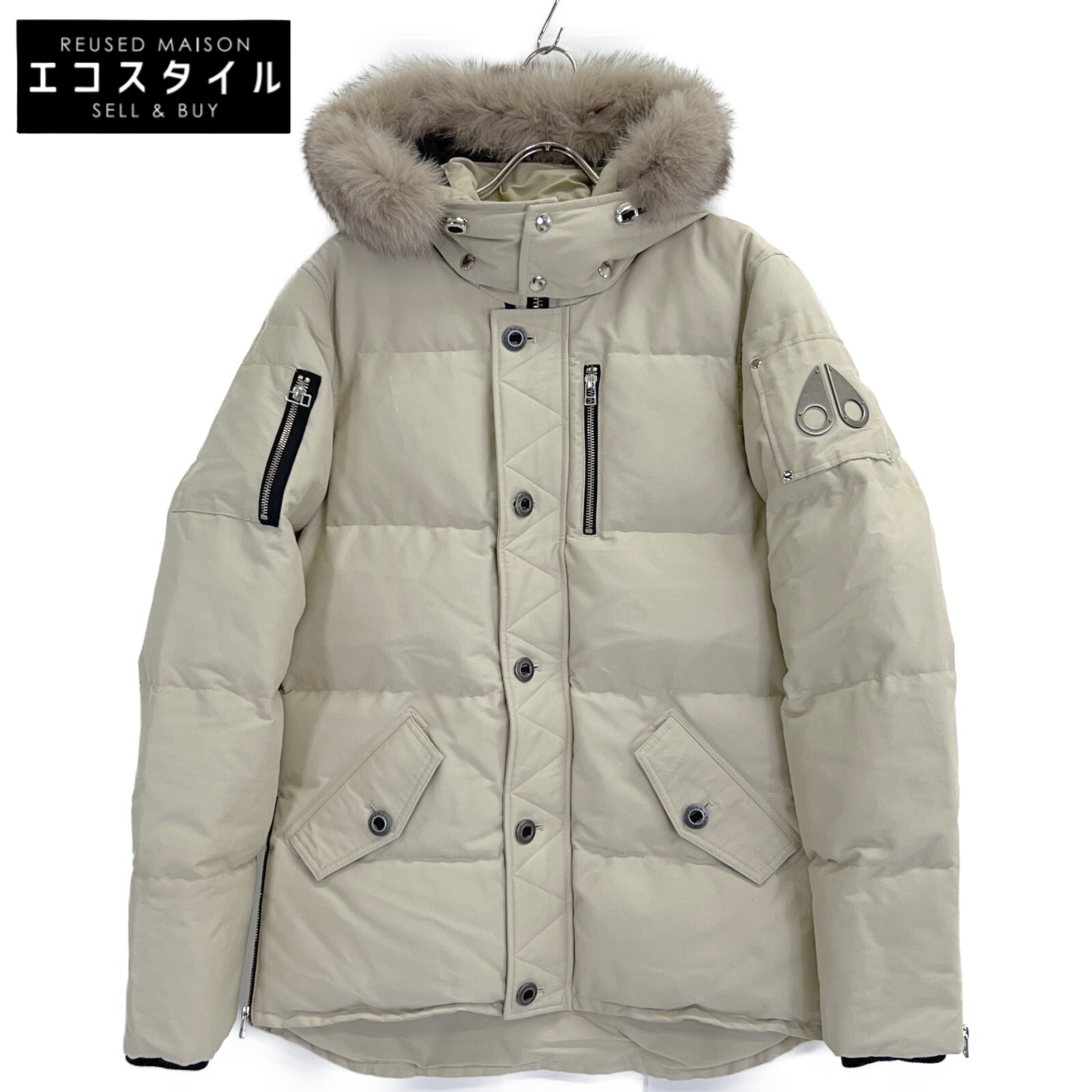 MOOSE KNUCKLES ムースナックルズ 21AU-MK2228M3Q 3Q フード付ダウンジャケット M/M ベージュ メンズ 【中古】|ブランドリユース エコスタイル