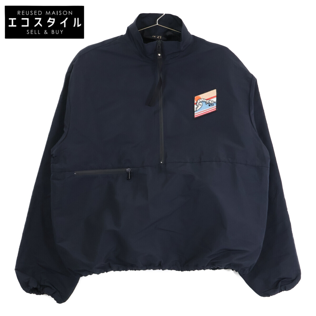 N゜21 ヌメロ ヴェントゥーノ P22EN1M O0315844 アノラックパーカ ジャケット 44 ネイビー レディース 【中古】｜ブランドリユース エコスタイル