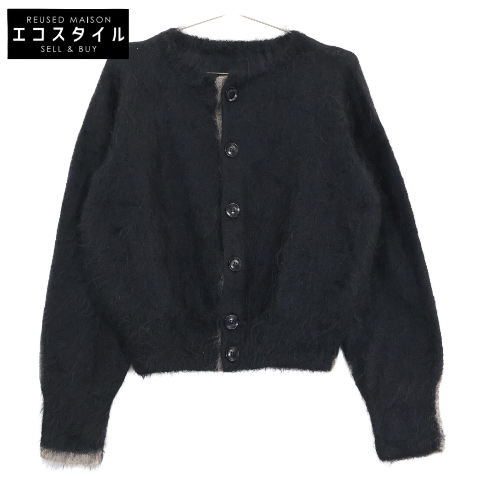Y\u0027s ワイズ 【美品/25AW】YL-K21-187 COLOR SCHEME MOHAIR CARDIGAN モヘヤ混 ジレー トップス 2 黒いこと レディース 【中古】