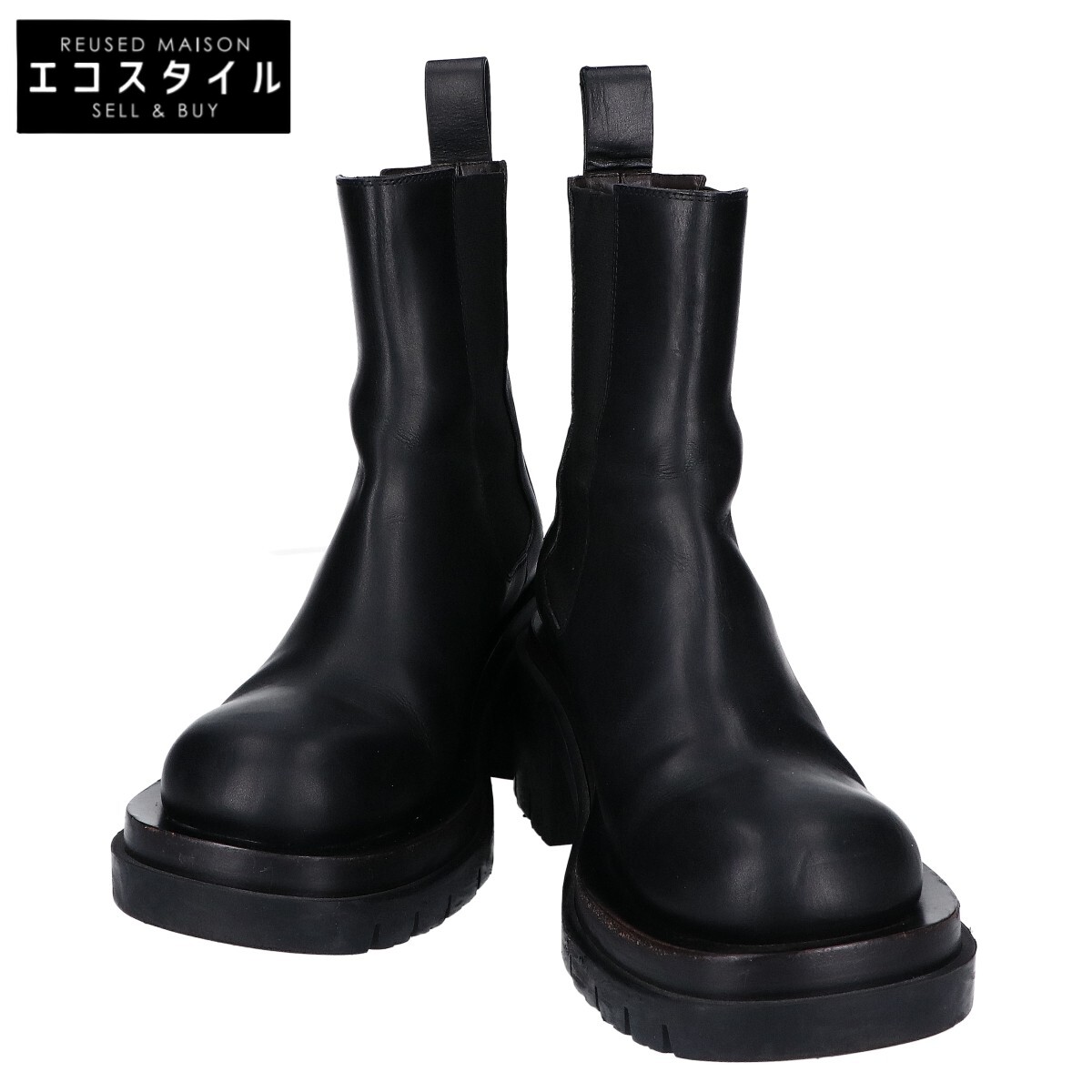 BOTTEGA VENETA ボッテガヴェネタ 黒いこと ラグチェルシーブーツ シューズ   37 黒いこと レディース 【中古】