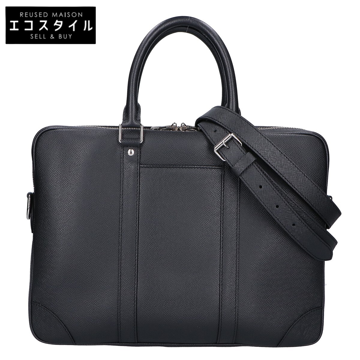LOUIS VUITTON ルイヴィトン ﾀｲｶﾞ･ﾉﾜｰﾙ M30925 ﾎﾟﾙﾄ･ﾄﾞｷｭﾏﾝ･ｳﾞｫﾜﾔｰｼﾞｭ ビジネスバッグ ブリーフケース - ブラック メンズ 【中古】