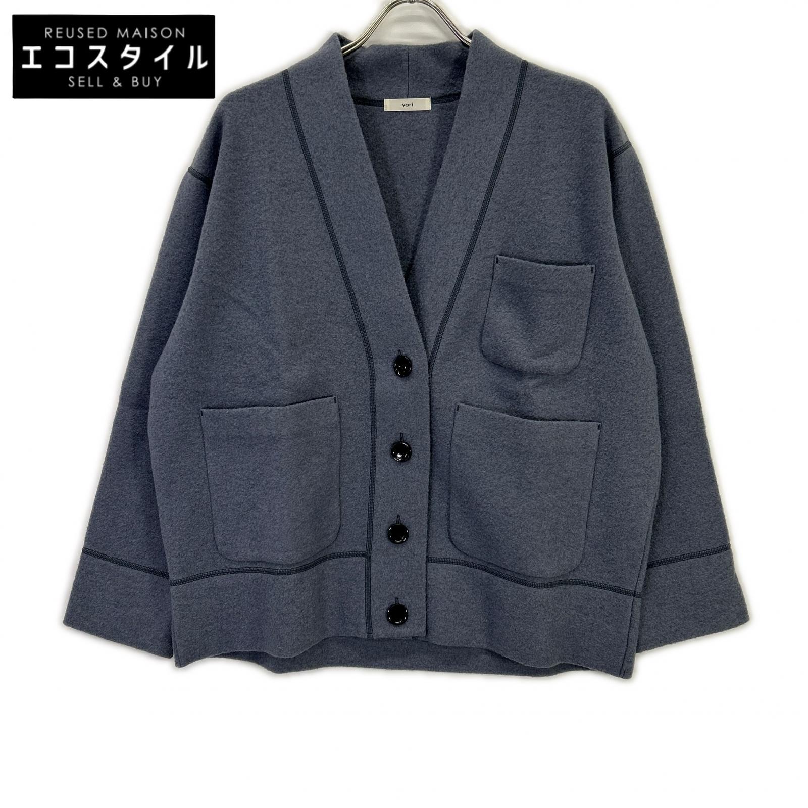 yori ヨリ YR1915-134AT 青み 締め付ける編み物 ジレー トップス   F 青み レディース 【中古】