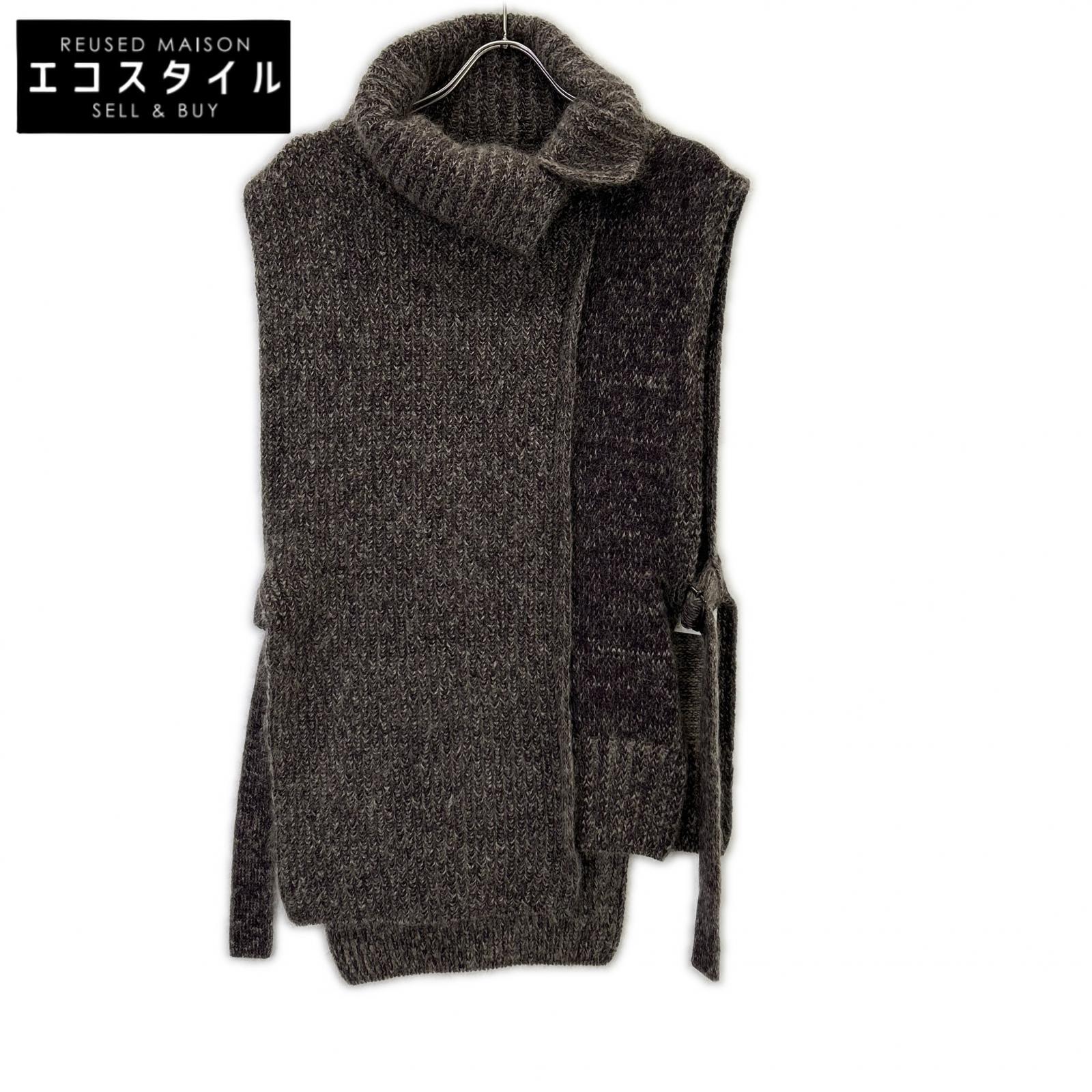 Y\u0027s ワイズ 25AW パープル MOHAIR WOOL COMBINATION KNIT VEST より良い   なし パープル系 レディース 【中古】