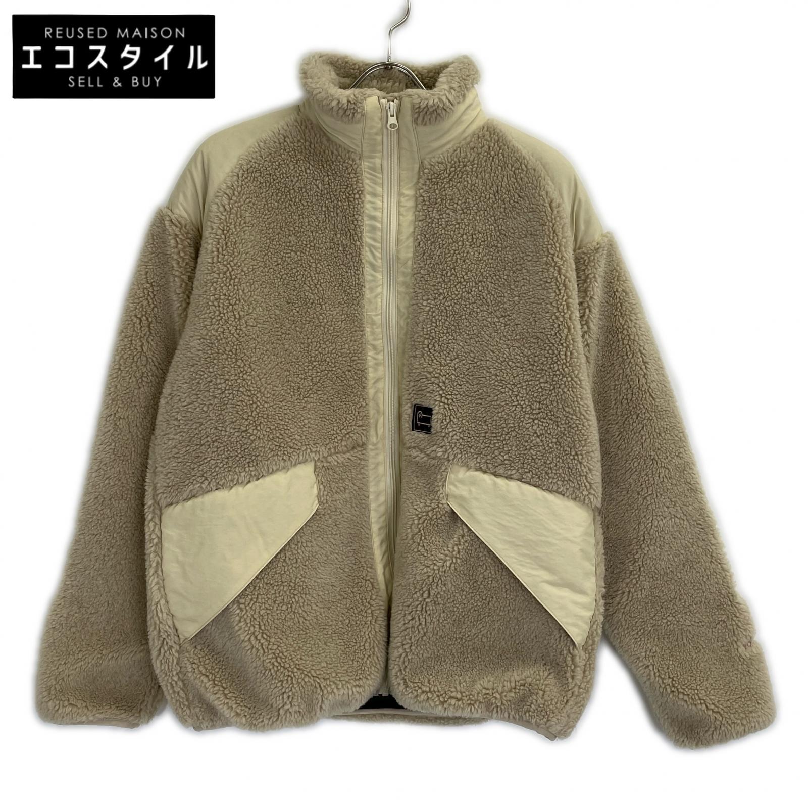 WOOLRICH 羊毛分限者 WJOU0075BE 象牙色 TERRA PILE FLEECE JACKET ボアフリースジャケット 上衣   S ベージュ メンズ 【中古】