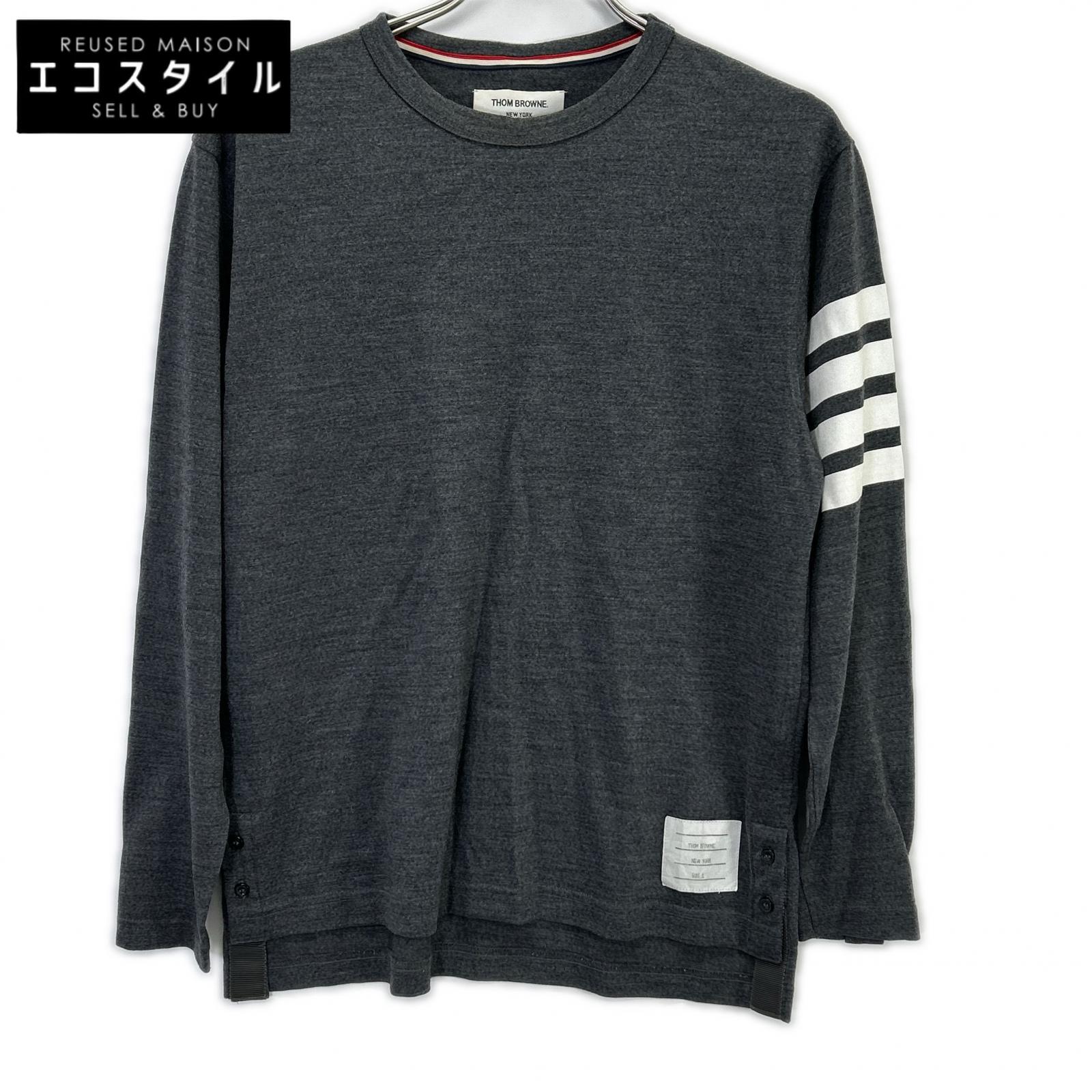 THOM BROWNE トムブラウン MJS020AK7604 ｸﾞﾚｰ 4BAR ｳｰﾙ ｾｰﾀｰ トップス グレー メンズ 【中古】