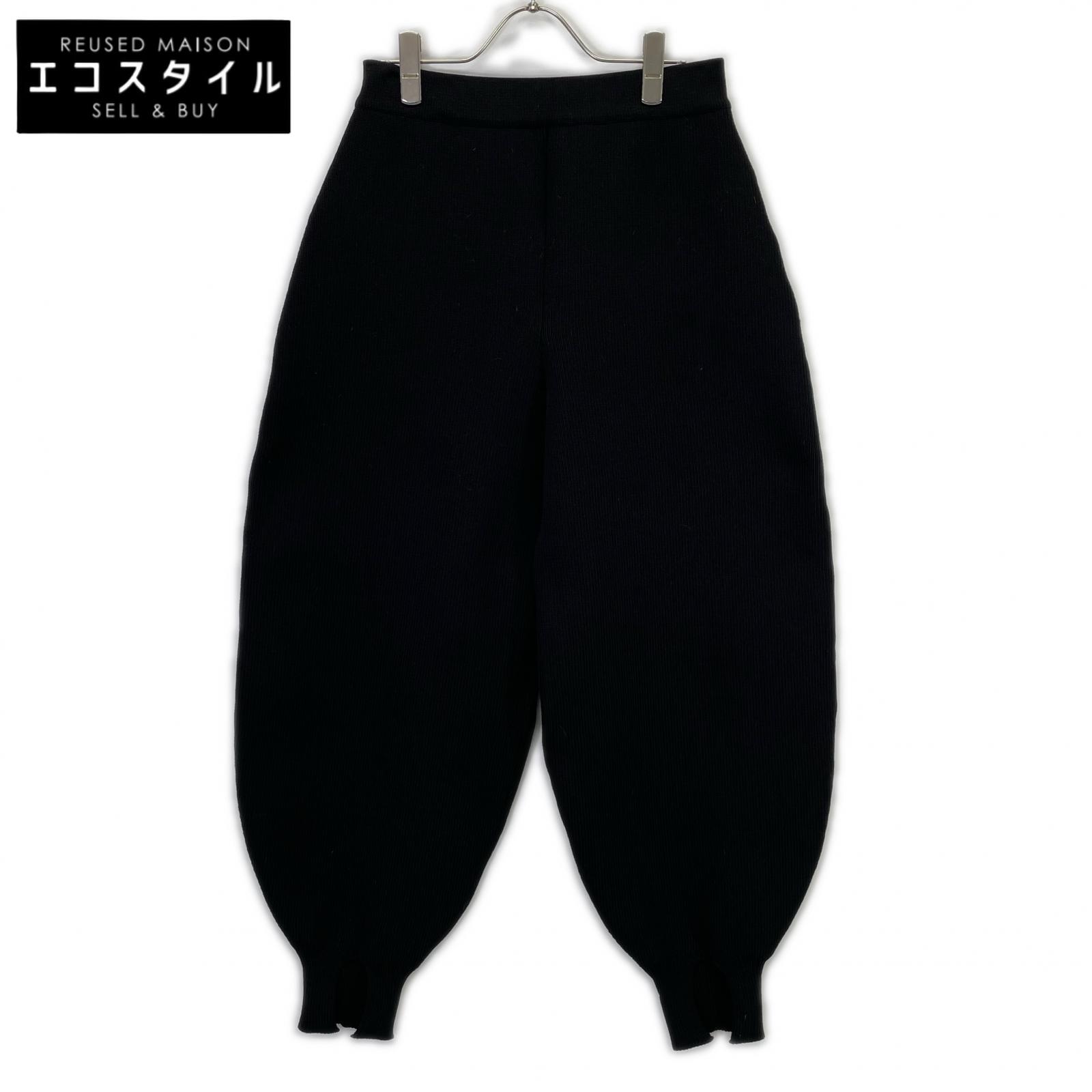 IIROT イロット 017-022-KP03 黒いこと ポリエステル バルーンニットパンツ ボトムス   38 黒いこと レディース 【中古】