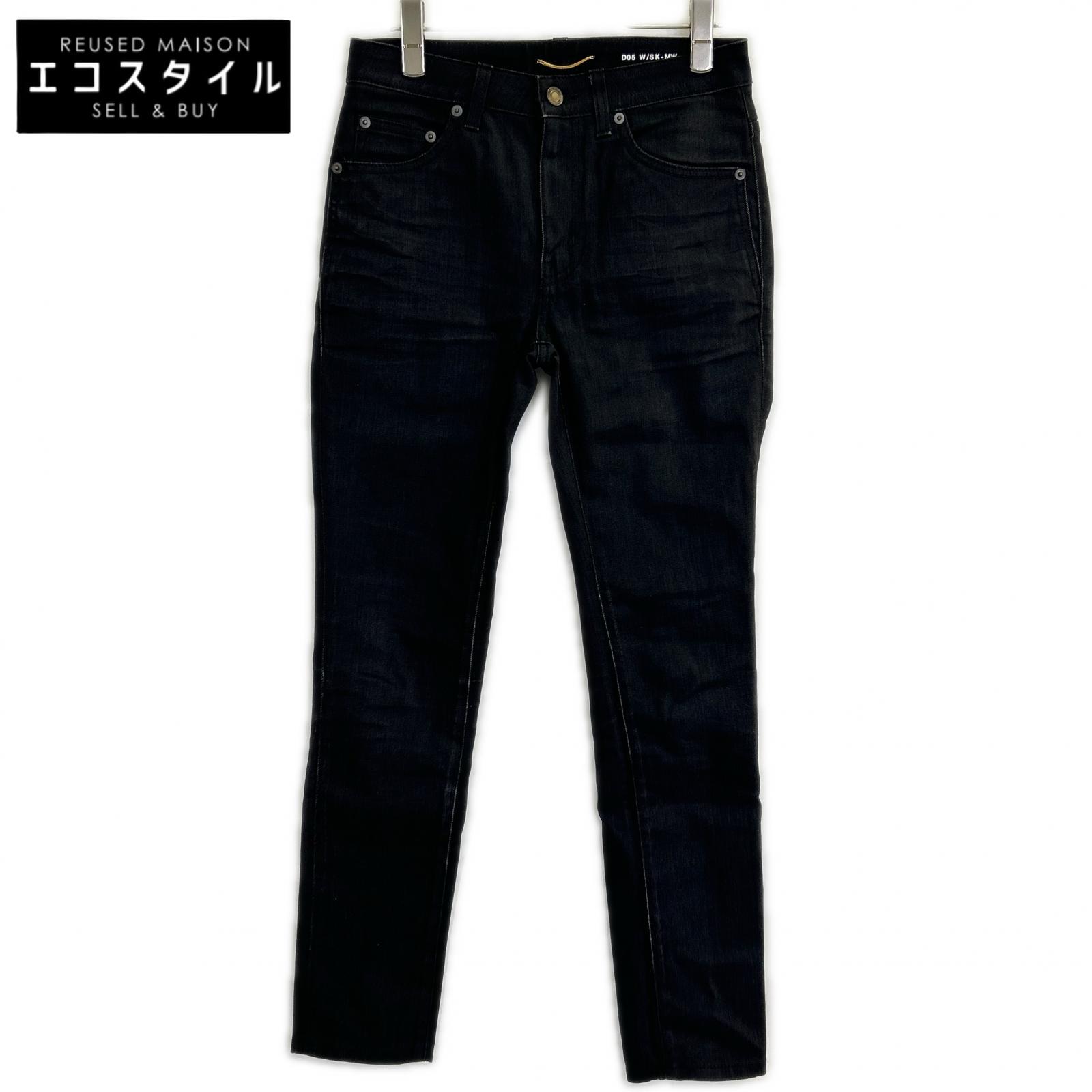 SAINT LAURENT PARIS サンローランパリ 527379 YO500 黒いこと スキニーデニムパンツ ボトムス   25 黒いこと レディース 【中古】