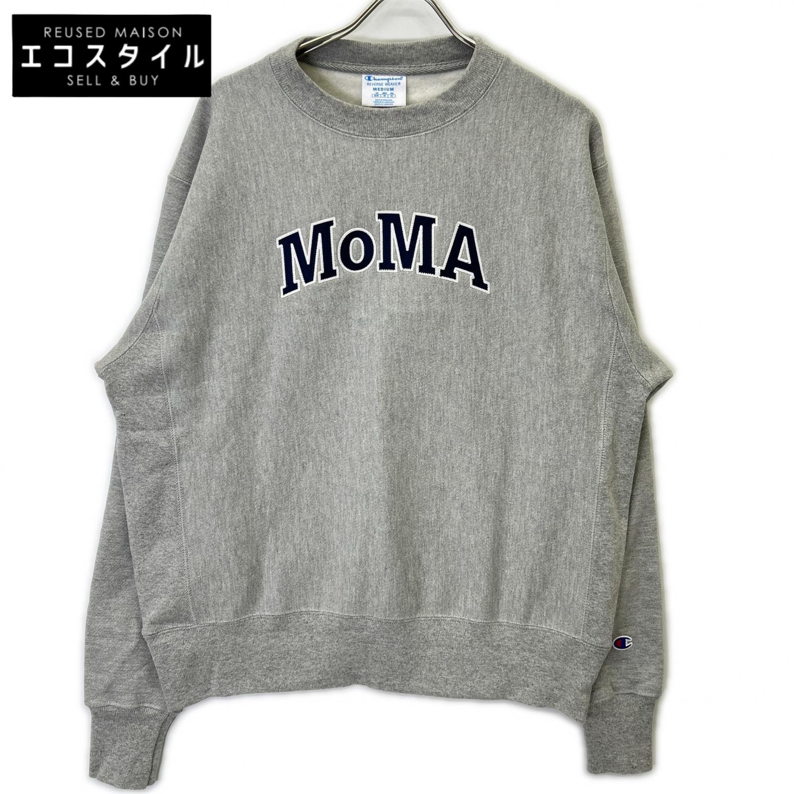 Champion はやりっ子 xMoMA リバースウィーブトレーナー トップス   M 薄墨色 メンズ 【中古】