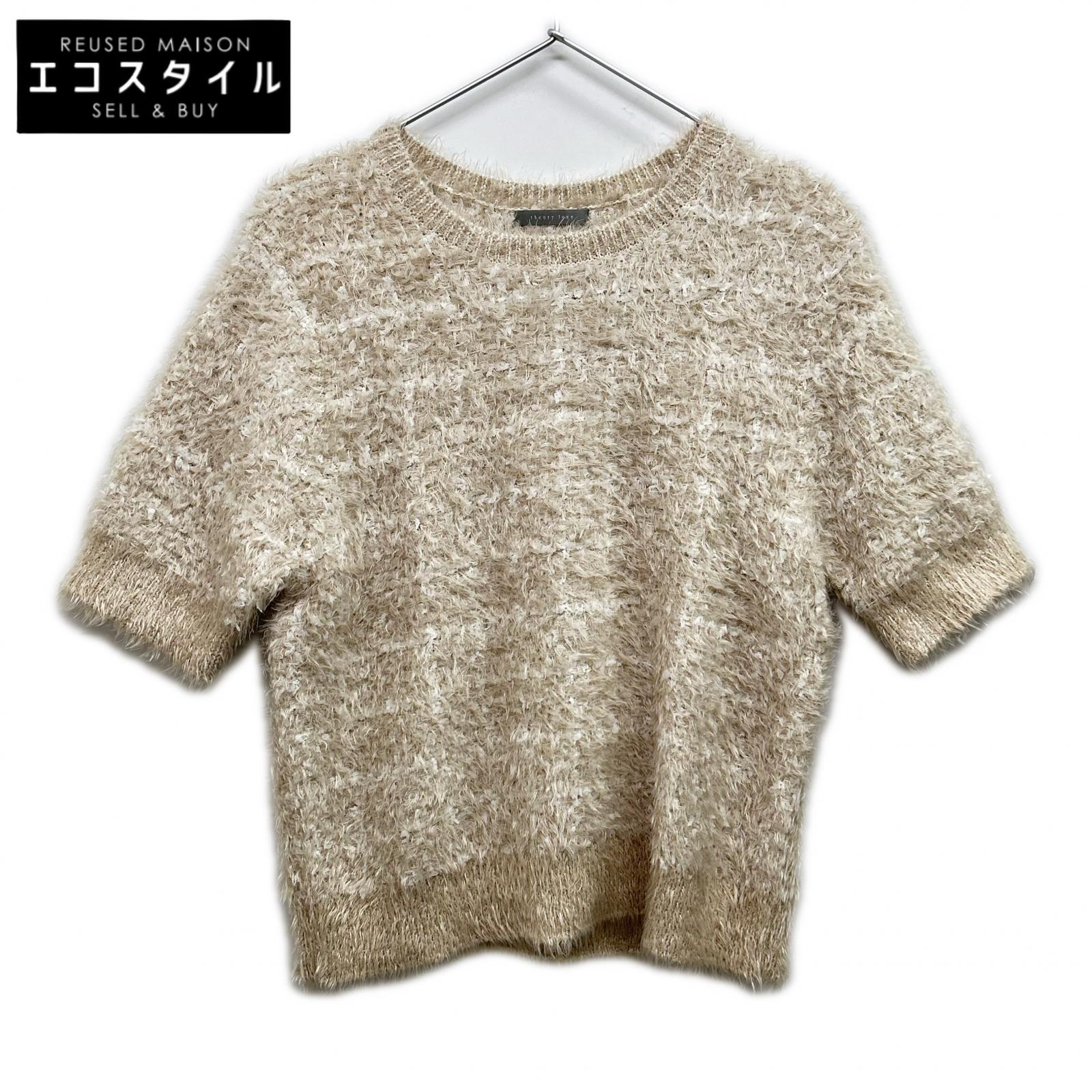 theory luxe セオリーリュクス 25年 ともし火ベージュ Greene Carla Sweater トップス   38 ともし火ベージュ レディース 【中古】