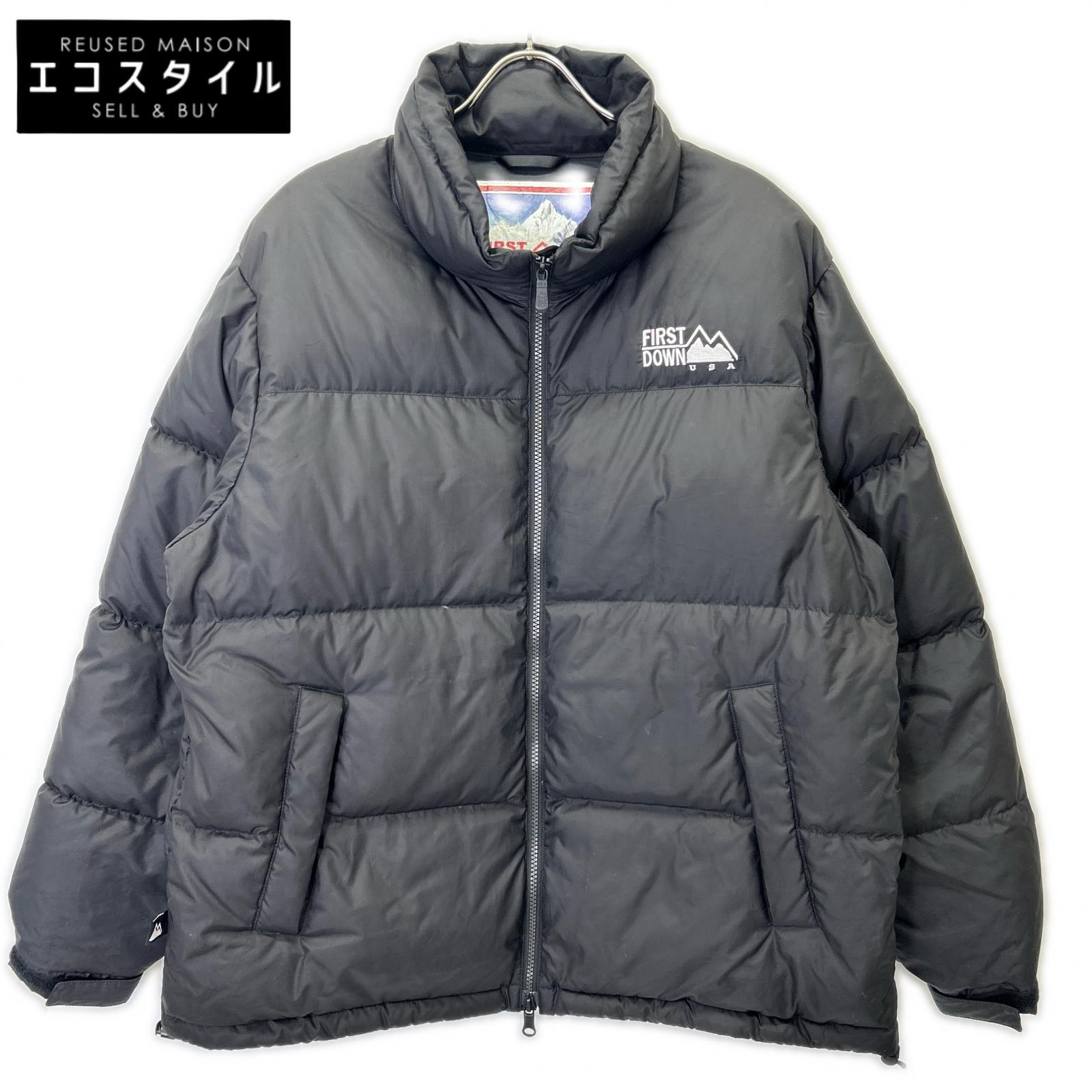 FIRST DOWN ファーストダウン 233-1536 ブラック ダウンジャケット ジャケット M ブラック メンズ 【中古】｜ブランドリユース エコスタイル