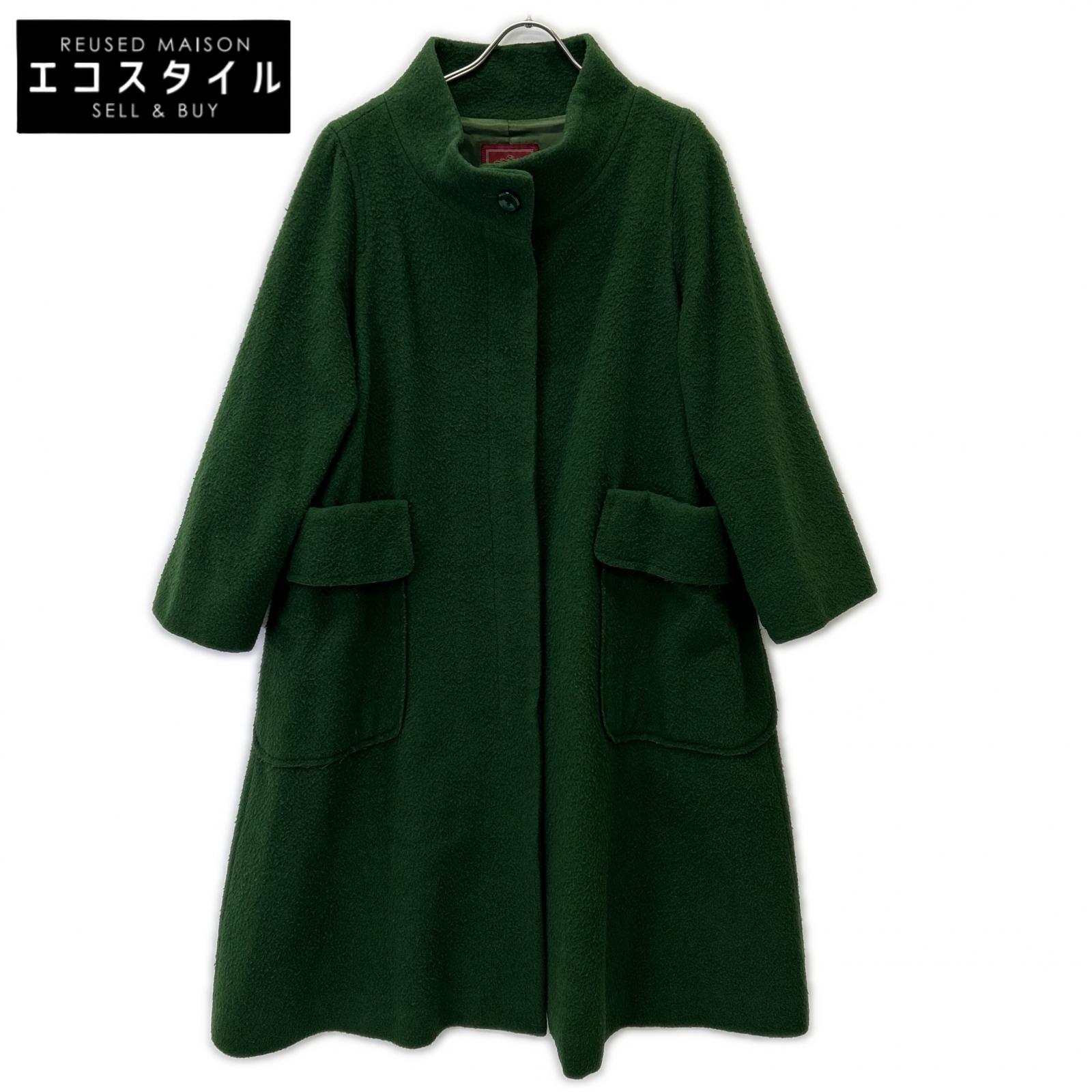 Lisette リゼッタ LC-17H143 緑であること 羊毛100 照明ランプ色合い A生産ライン厚地の外套 厚地の外套   書きとどめるなし 緑であること レディース 【中古】