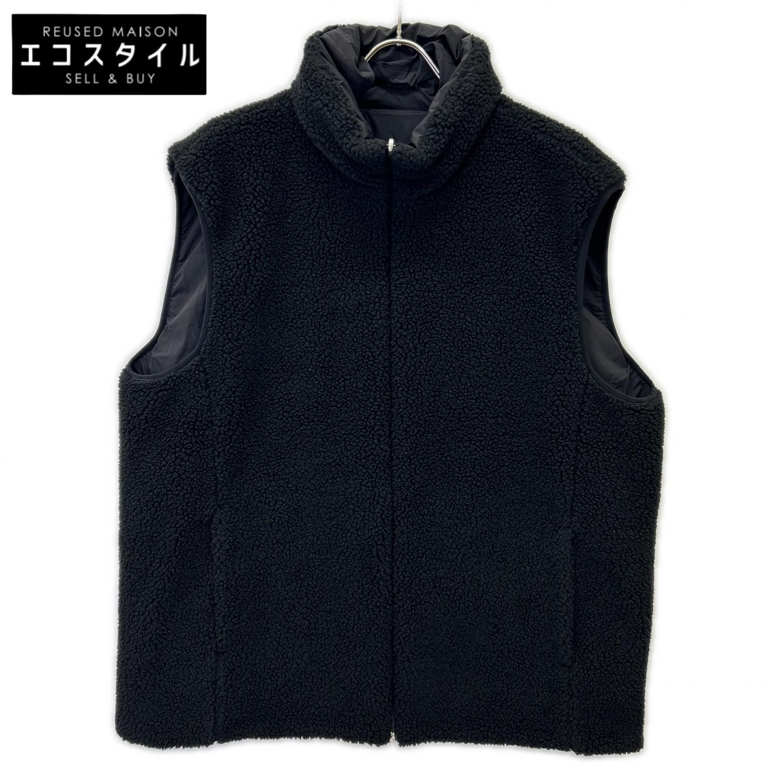 HERNO 地獄ノ GI000556U FUNCTIONAL WARDROBE 黒いこと リヴァーシブル フリースベスト より良い   52 黒いこと メンズ 【中古】