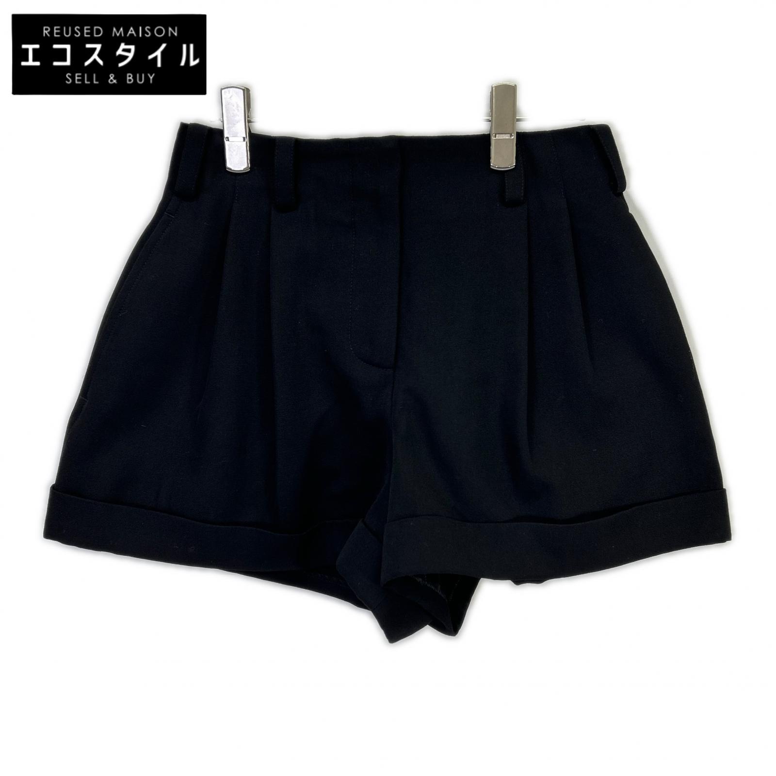 GIVENCHY ジバンシィ BW5173164J 26SS 黒いこと タック 遊撃手ズボン下 ボトムス   36 黒いこと レディース 【中古】