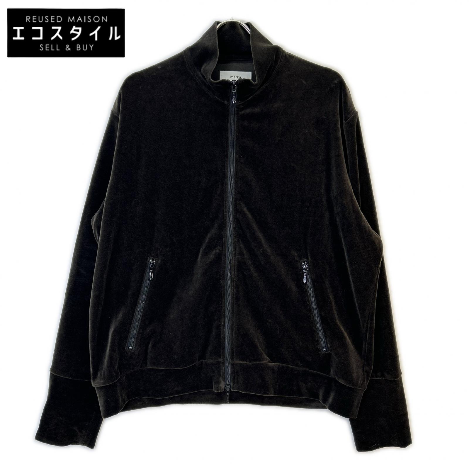 marka 目じるし 25AW M25C19CS01C 濃灰色 オーガニックコットンベロア フルジップトラックジャケット 上衣   2 濃灰色 メンズ 【中古】