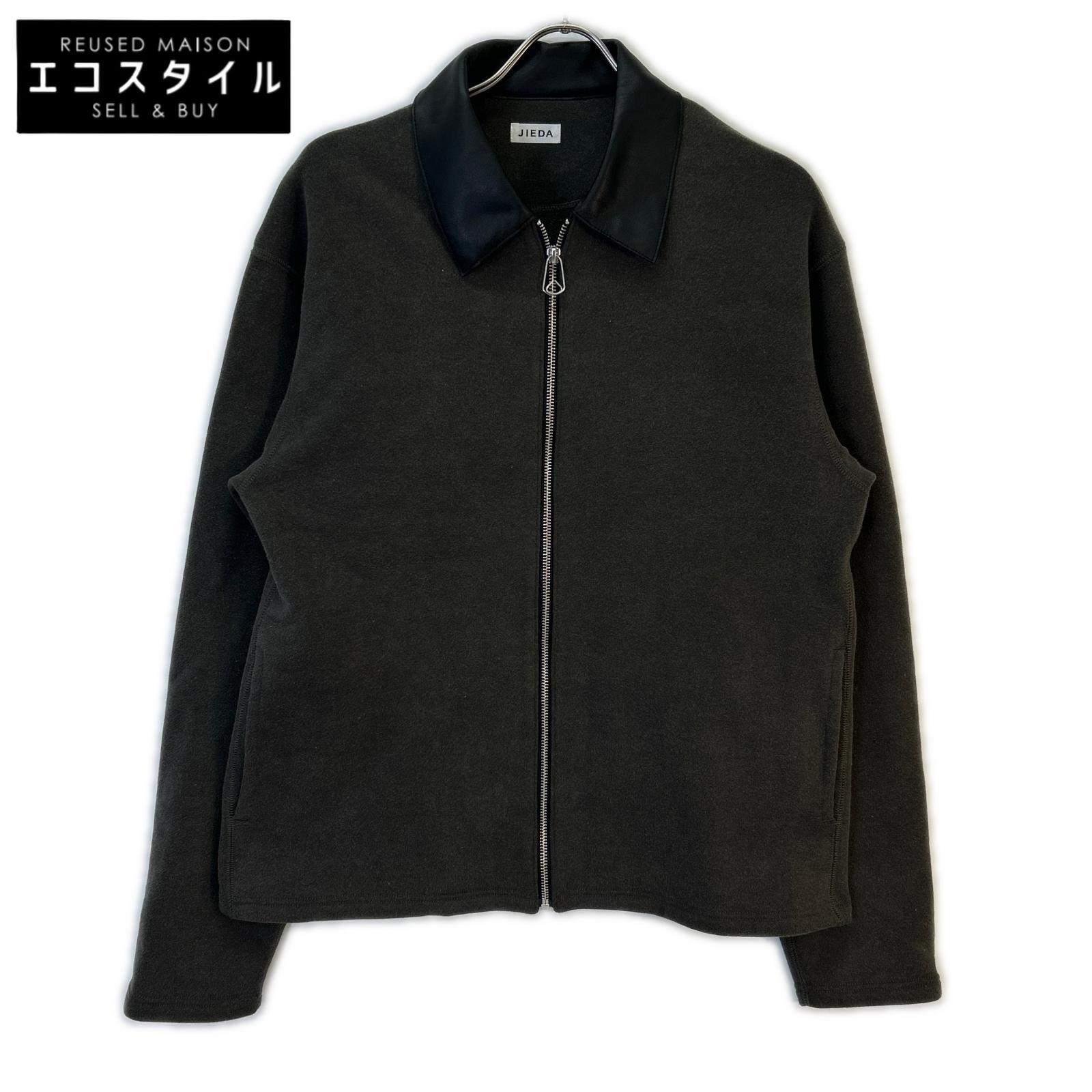 Jieda ジエダ 25AW 薄墨色 Leather Collar Fade Sweat Zip Jacket Jie-25W-CT04-B 上衣   2 薄墨色 メンズ 【中古】