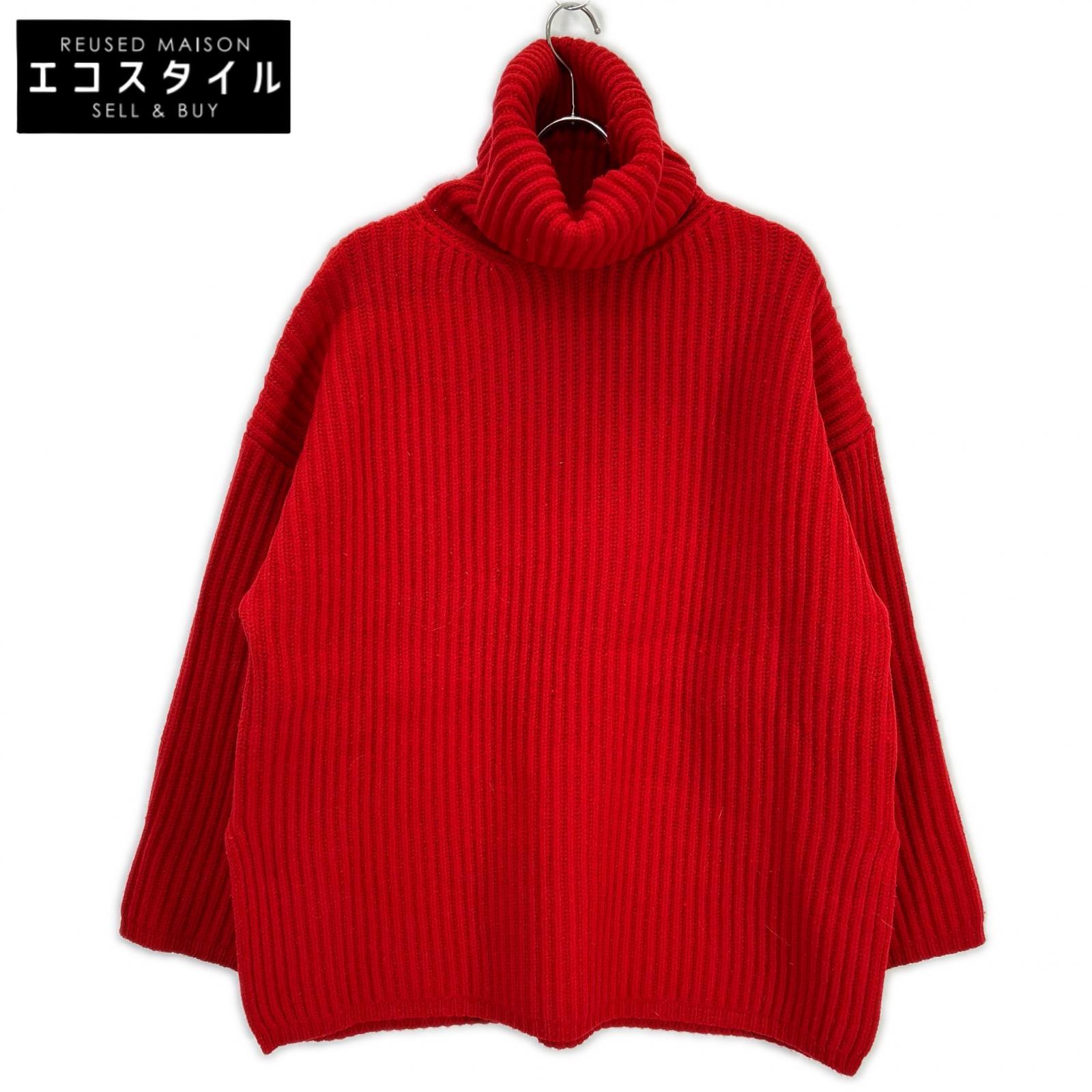 ACNE STUDIOS アクネ ストゥディオズ FN-WN-KNIT000018 赤いこと 厚地の外套大きさ タートルネック編み物 トップス   XS 赤いこと レディース 【中古】