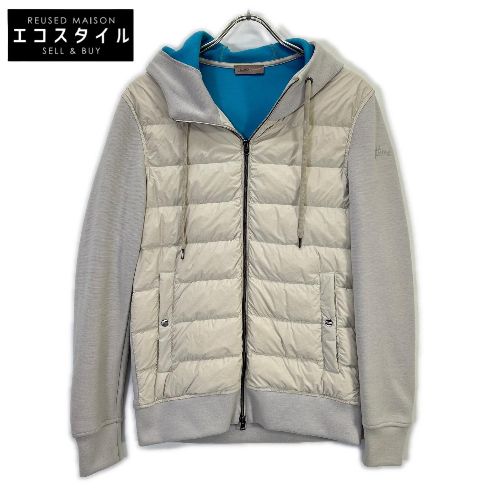 HERNO ヘルノ JP00011UR RESORT COUPLED KNIT EFFECT ダウンジャケット ジャケット 44 メンズ 【中古】｜ブランドリユース エコスタイル