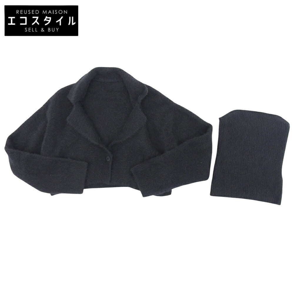 AMERI アメリ 美品 BUSTIER SET SUPER SOFT CARDIGAN 熱電子管とっ始め 仕掛ける トップス レディース 黒 黒いこと F トップス   F 黒いこと レディース 【中古】