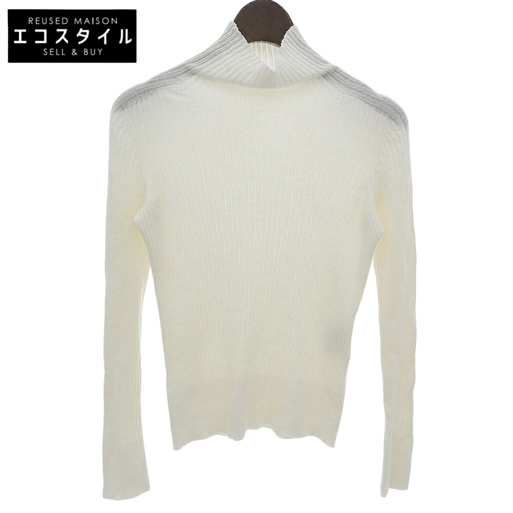 ANAYI アナイ 美品 18ゲージメリノウール ハイネック 編み物ティーシャツ トップス レディース 象牙色 25AW 10252816220 トップス   36 象牙色 レディース 【中古】