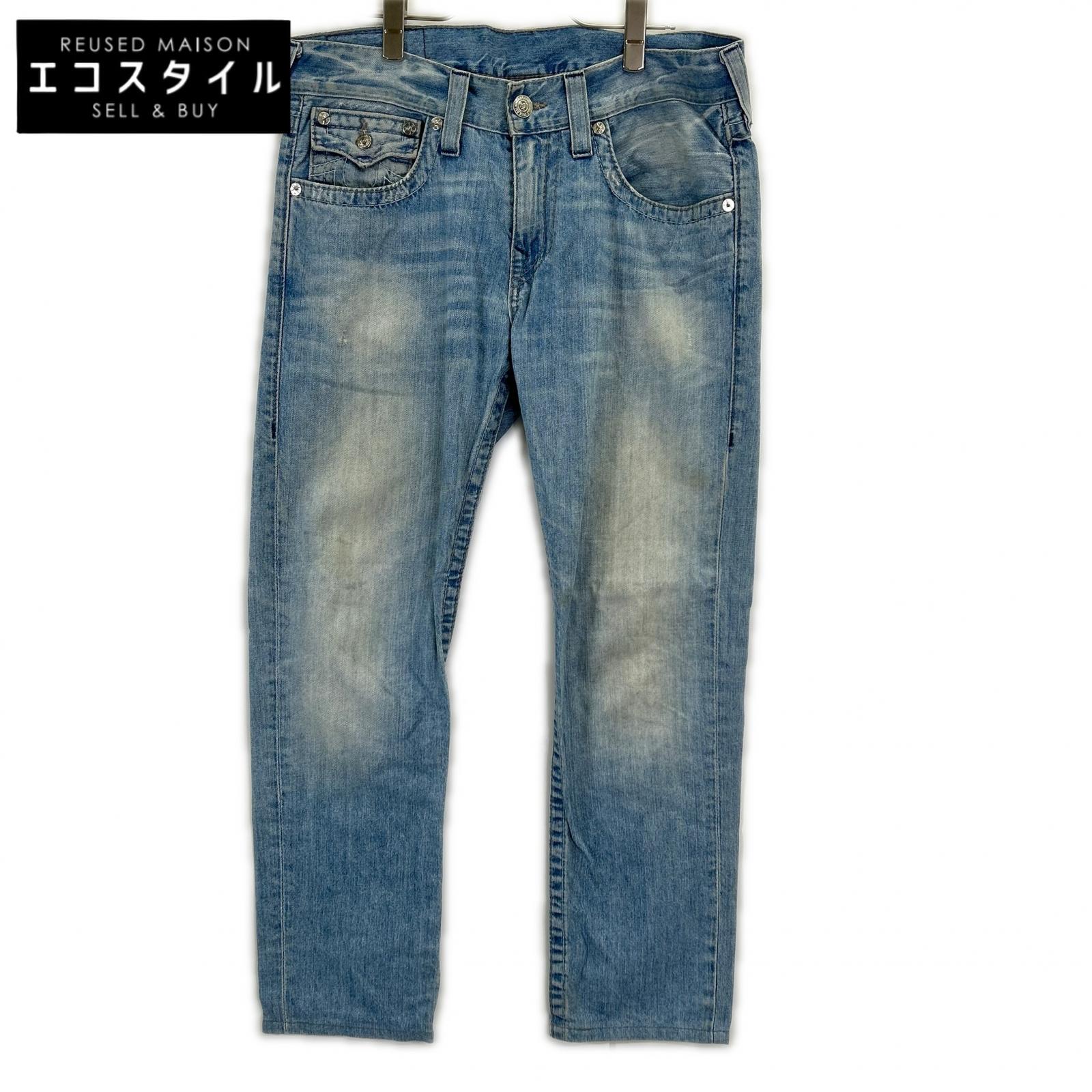 TRUE RELIGION トゥルーレリジョン 青み スキニー ジーンズズボン下 ボトムス   32 青み メンズ 【中古】