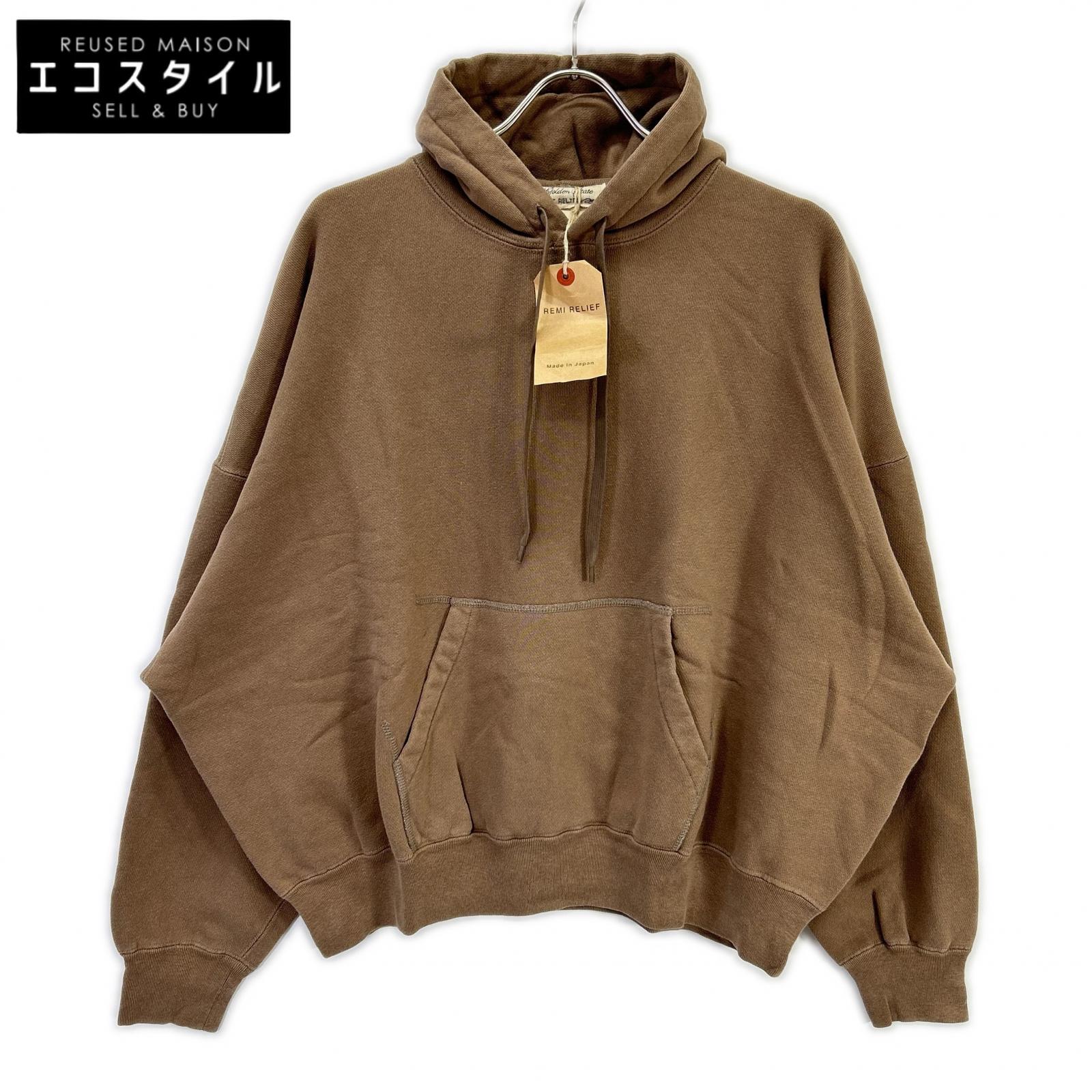 REMIRELIEF レミ浮彫り RN25333242AL ROOPTOKYO別注 裏起毛 フーディー トップス   赤銅色 レディース 【中古】