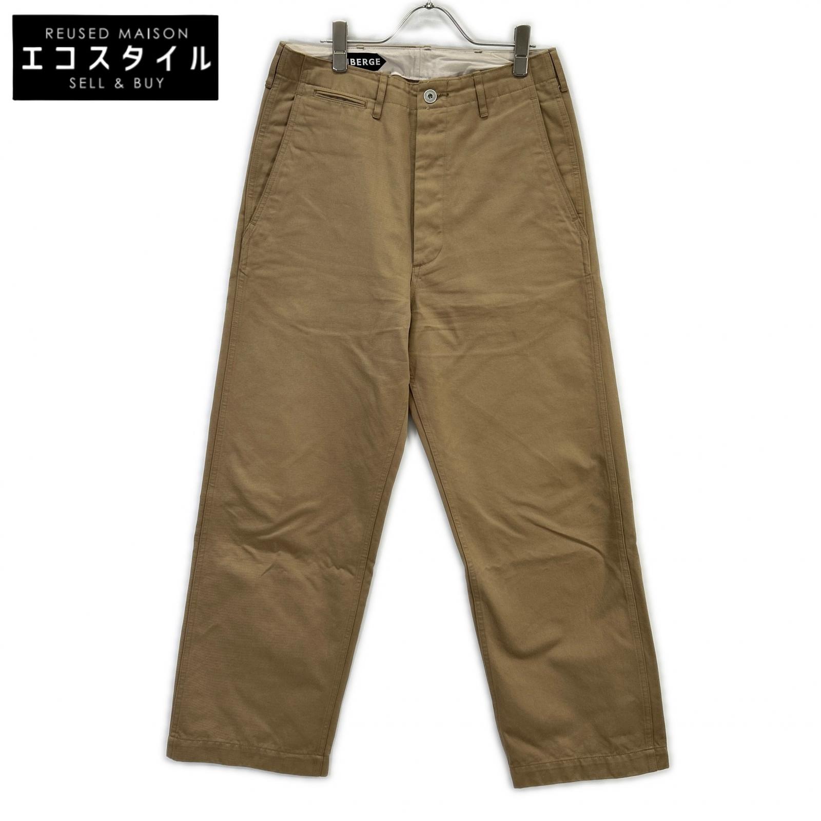 AUBERGE オーベルジュ DOUGLAS 海島綿 名取り草飛球 チノズボン下 ボトムス   40 ベージュ メンズ 【中古】