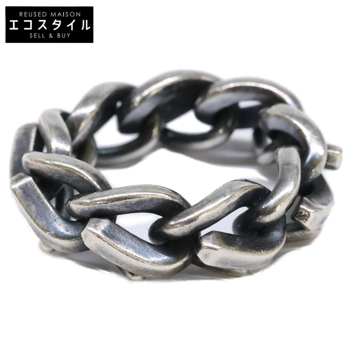 TIFFANY\u0026Co. ティファニー 72549686 鍛冶場 輪っか 22 しろがね色925 いぶし入眼 輪っか 指環   22 しろがね色 メンズ 【中古】
