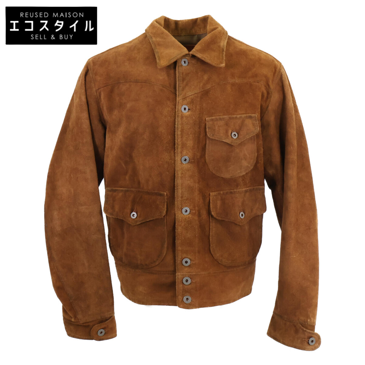 RRL ダブルアールエル 【国内定め事】MNRROTW16020096 ラフアウト スエードクロス 上衣 M 赤銅色 メンズ 【中古】