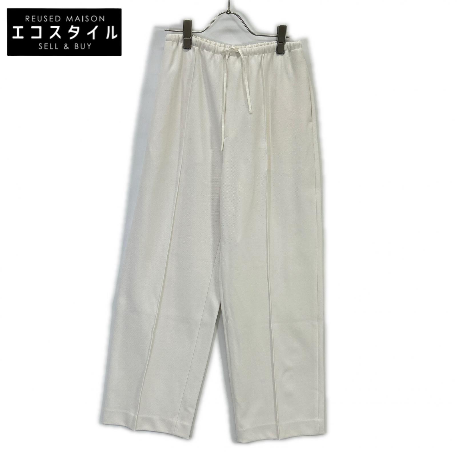 DRAWER ドゥロワー 6514-299-1543 ホワイト RESORT1 ツイルドロストパンツ ボトムス 36 ホワイト レディース 【中古】|ブランドリユース エコスタイル