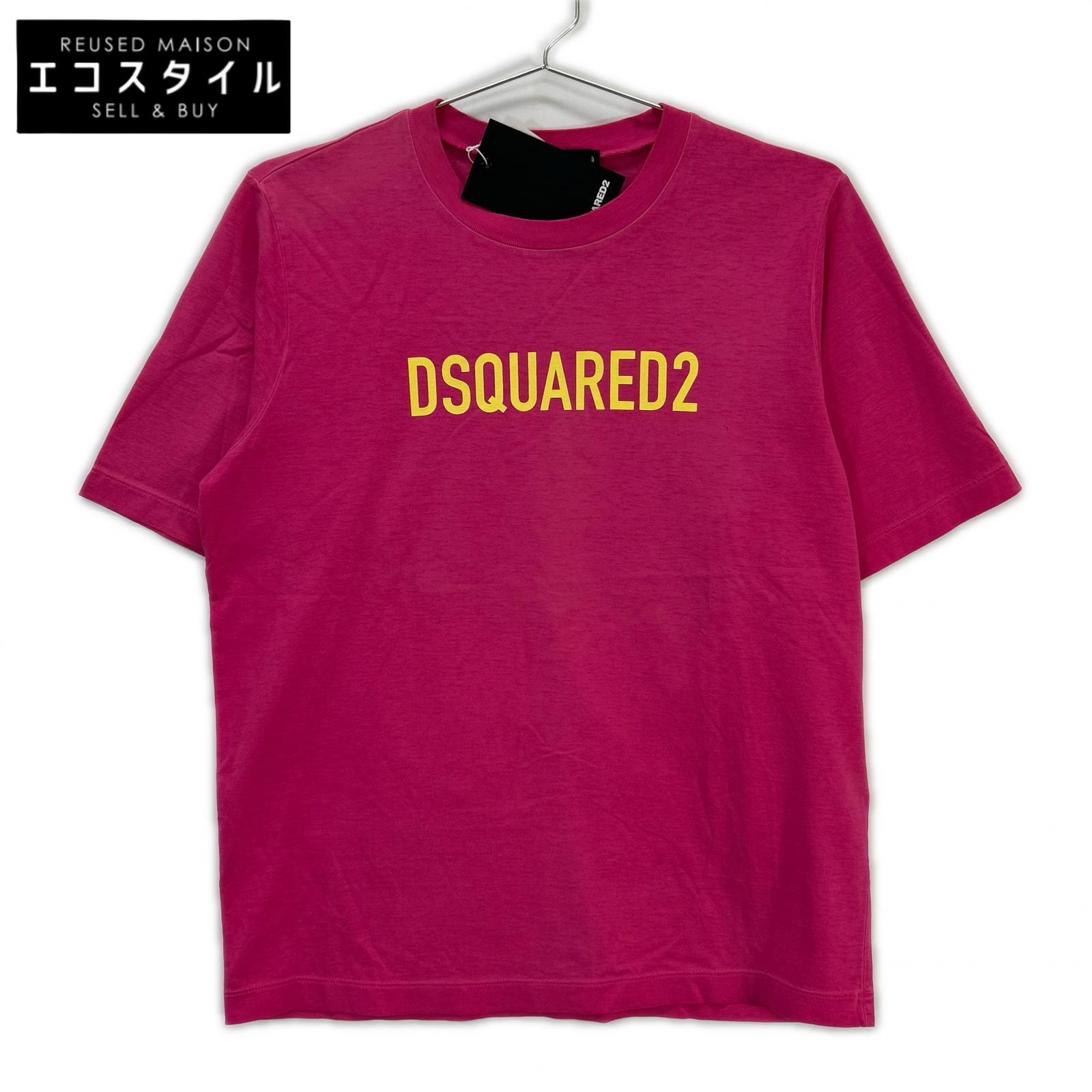 DSQUARED2 ディースクエアード S75GD0283 22年製 サクラ色 ロゴタイプ刷り上げるプルオーバー トップス   XS サクラ色 レディース 【中古】