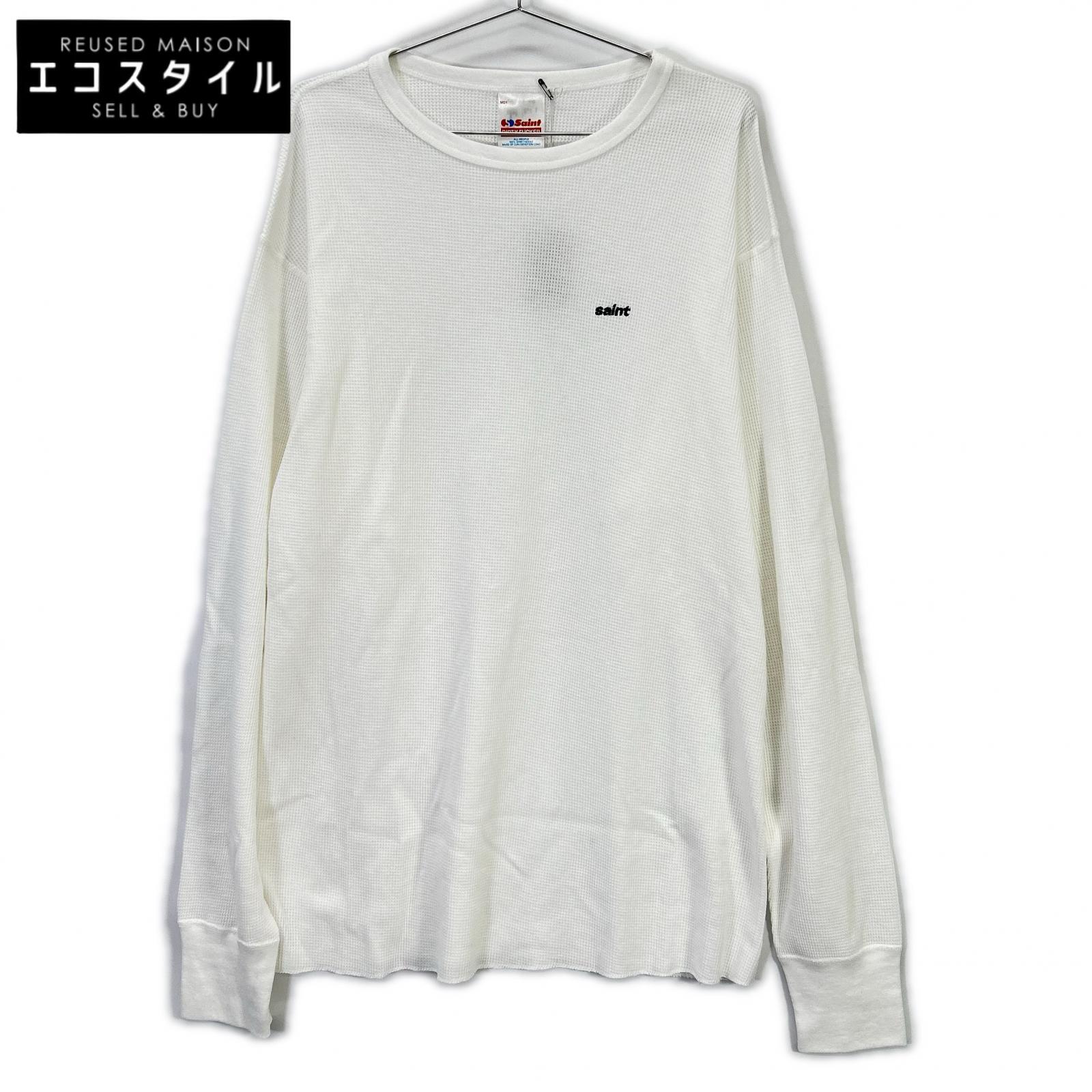 SAINT MICHAEL 仙マイケル 26S SM-HR1-0000-041 白いこと THARMAL LS TEE トップス   L 白いこと メンズ 【中古】