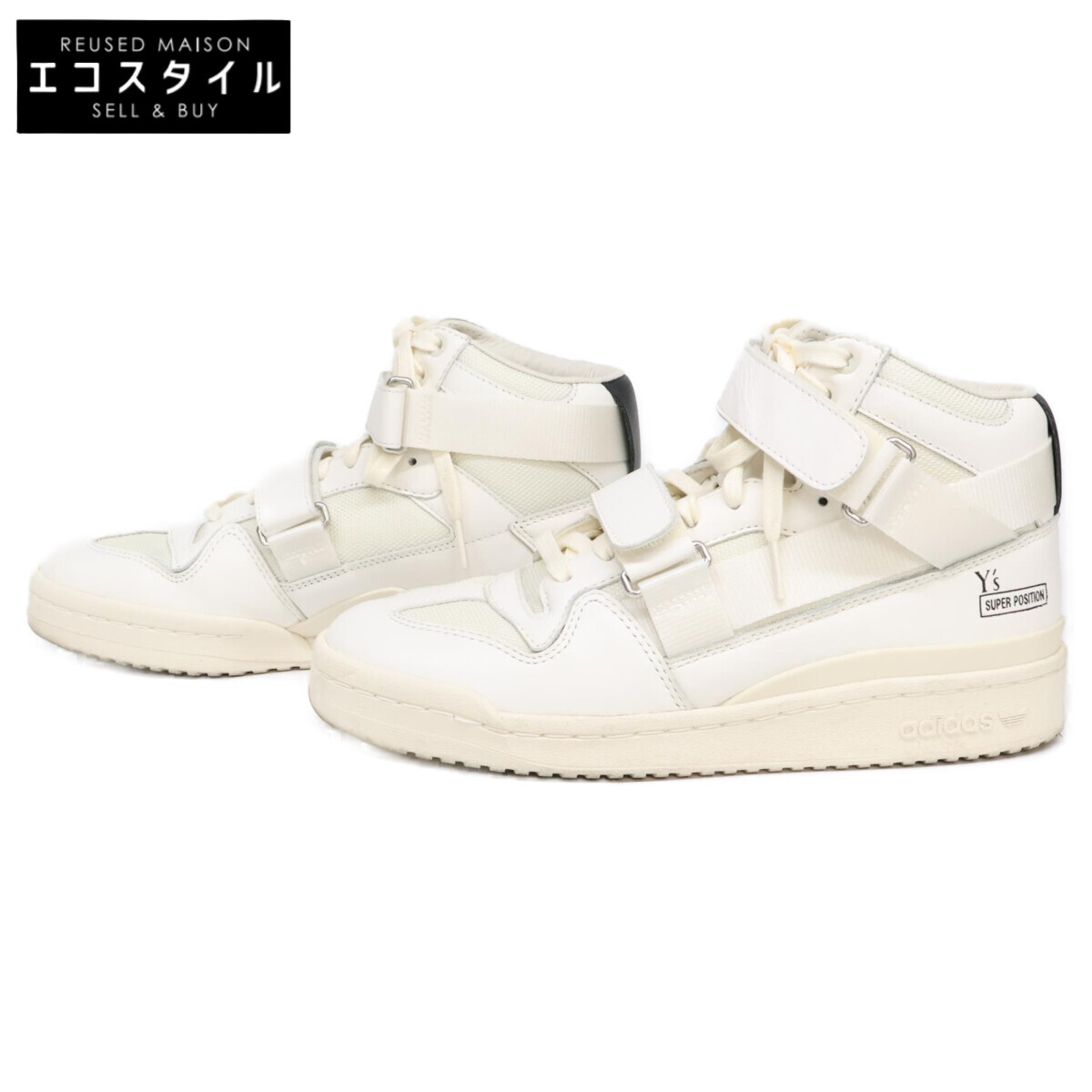 adidas アディダス ｘYs ワイズ IE4540 FORUM HI ご機嫌撥ねのける スニーカー シューズ 25 白いこと メンズ 【中古】