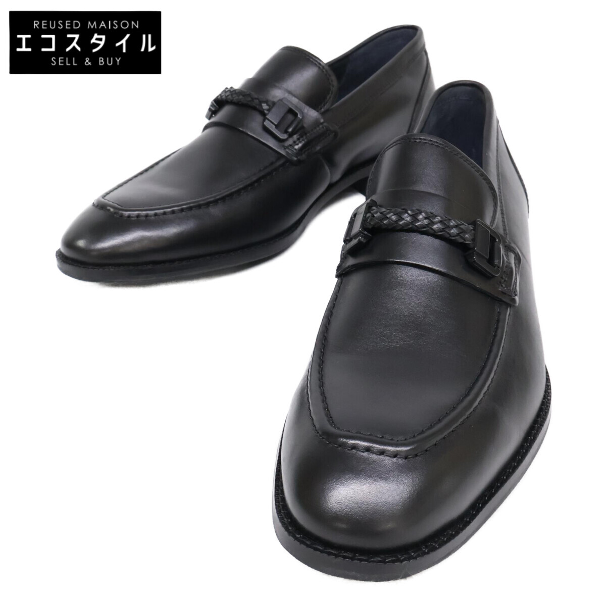 Cole Haan 電話を掛けるハーン 【美品】C29041 ワーナー 地びた ビット 置き目毛革 シューズ 7M 黒いこと メンズ 【中古】