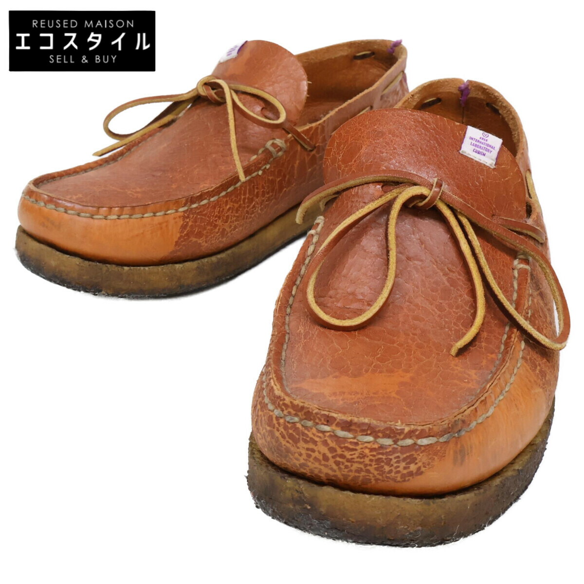 VISVIM ビズビム CANOE MOC-FOLK 甲板シューズ シューズ 10 赤銅色 メンズ 【中古】