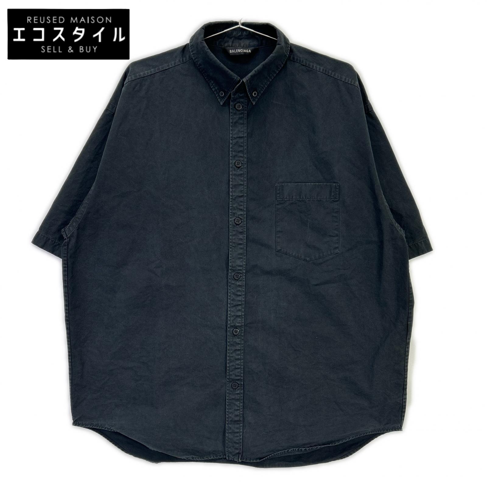 BALENCIAGA バレンシアガ 22年製 738761 黒いこと TNM60 S/Sティーシャツ トップス   37 黒いこと メンズ 【中古】