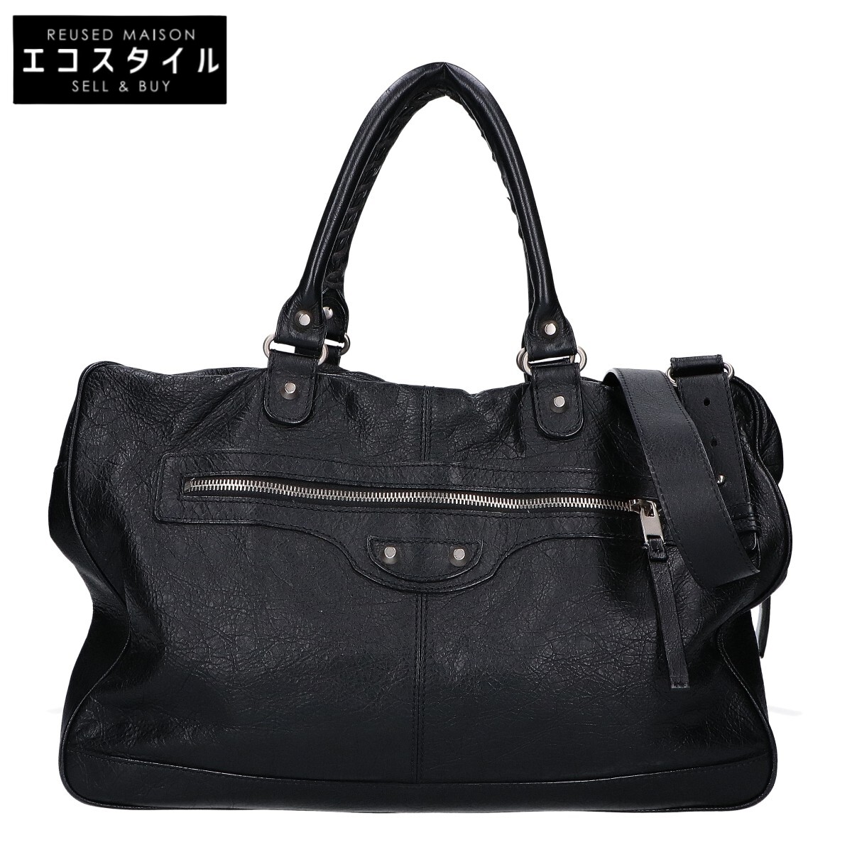 BALENCIAGA バレンシアガ 340134 Agneau Mini Folder ショルダーバッグ 商行為御徒面子 ブリーフ入れもの 商行為御徒面子 ブリーフ入れもの   黒いこと メンズ 【中古】