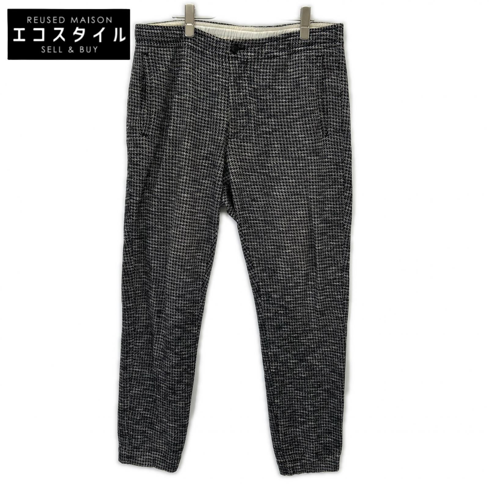 Z Zegna ジーゼニア 黒いこと 白いこと チドリ透かし彫り 羊毛ズボン下 ボトムス   48 黒いこと×薄墨色 メンズ 【中古】