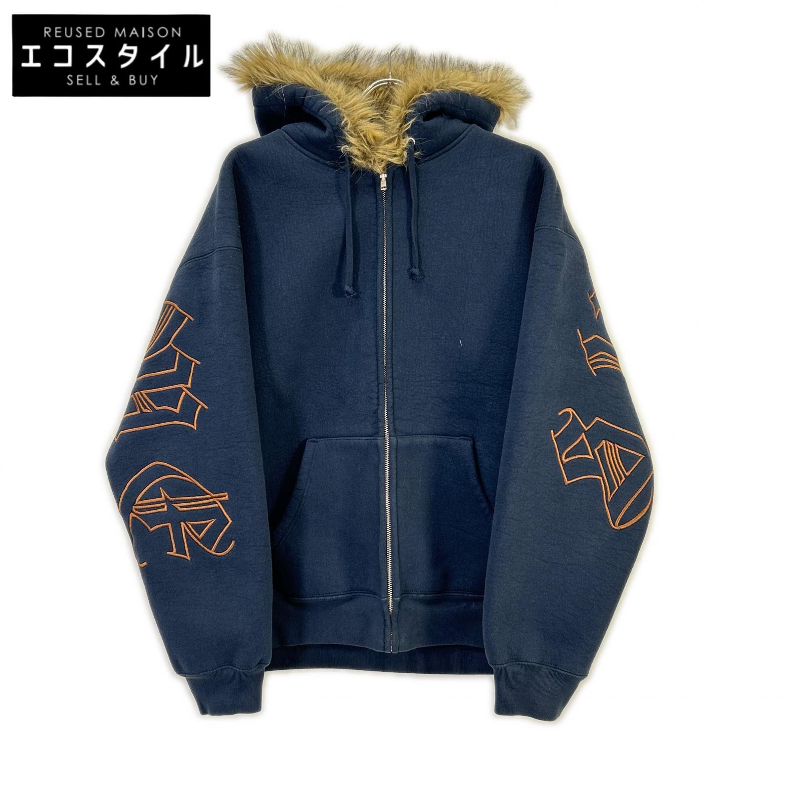 Supreme シュプリーム 25FW 米国海軍 Faux Fur Zip Up Hooded Sweatshirt トップス   L 米国海軍60 メンズ 【中古】