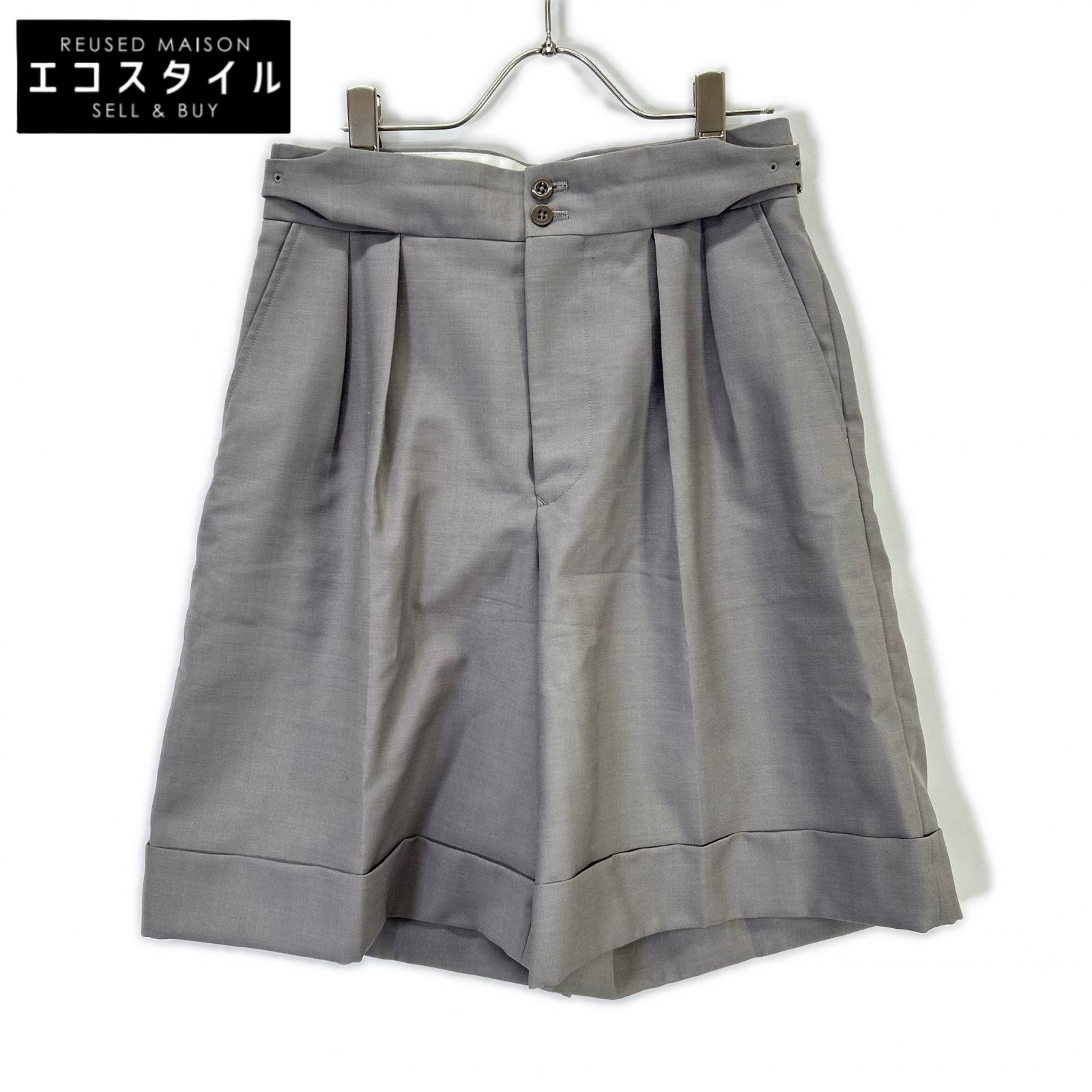 SCYE BASICS サイベーシックス グレー 5222-81535 モヘア バラシア織 ワイドレッグショーツ ボトムス 36 グレー レディース 【中古】｜ブランドリユース エコスタイル
