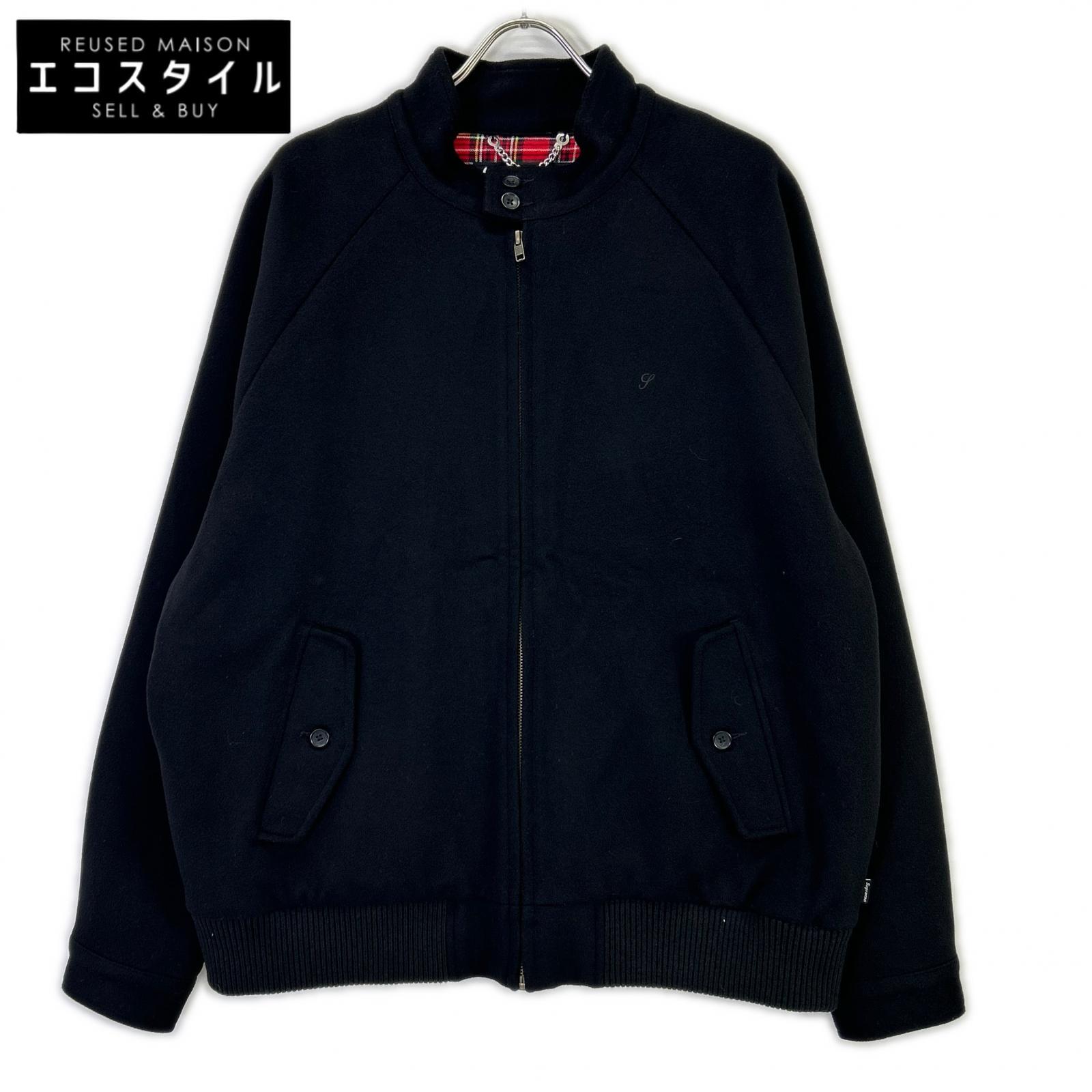 Supreme シュプリーム 19AW ×LORO PIANA  Wool Harrington Jacket 上衣   X L 黒いこと メンズ 【中古】