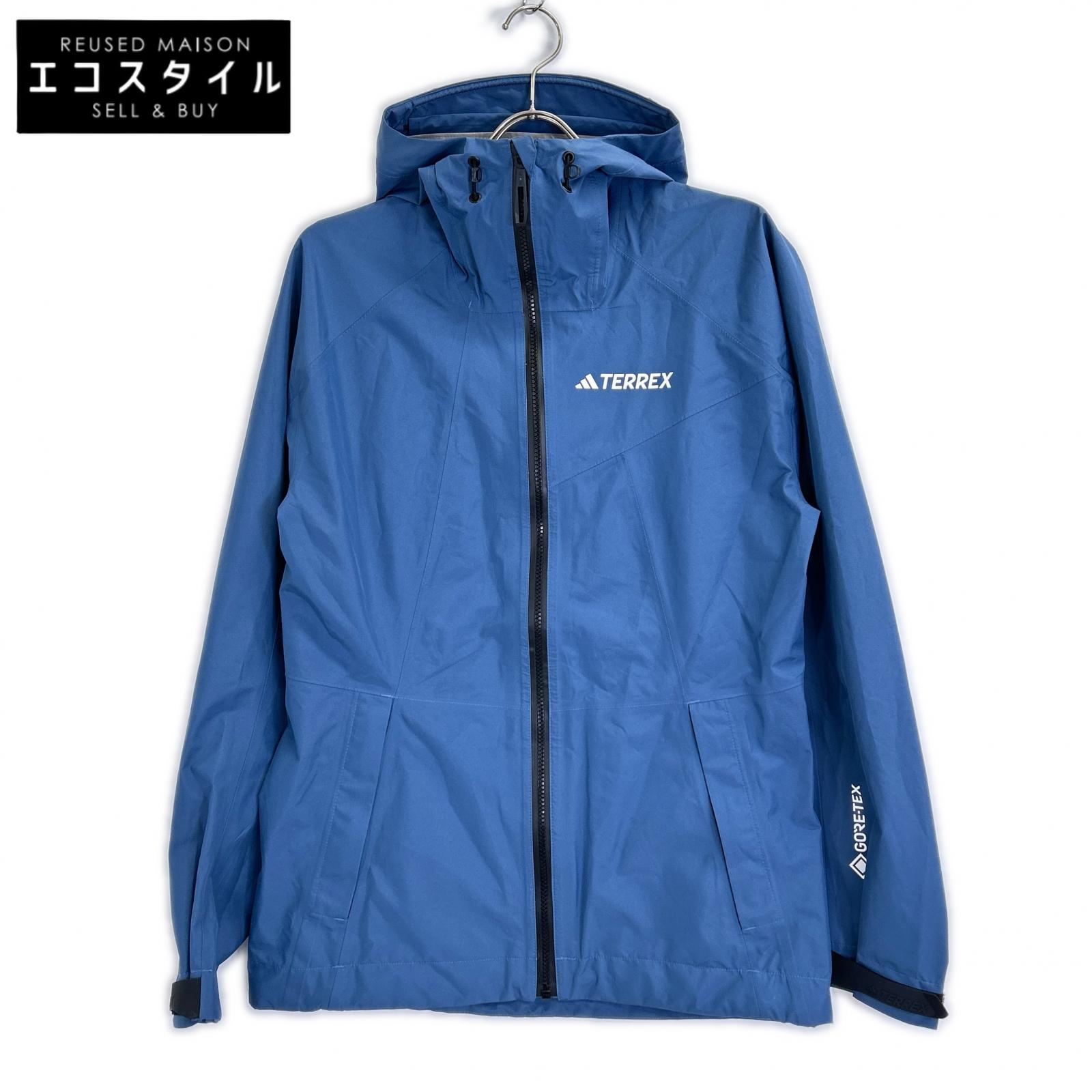 adidas アディダス 23年製 HN2908 テレタイプ XPERIOR GORE-TEX 容器に並べるともし火 レインジャケット 上衣   S ブル－ メンズ 【中古】