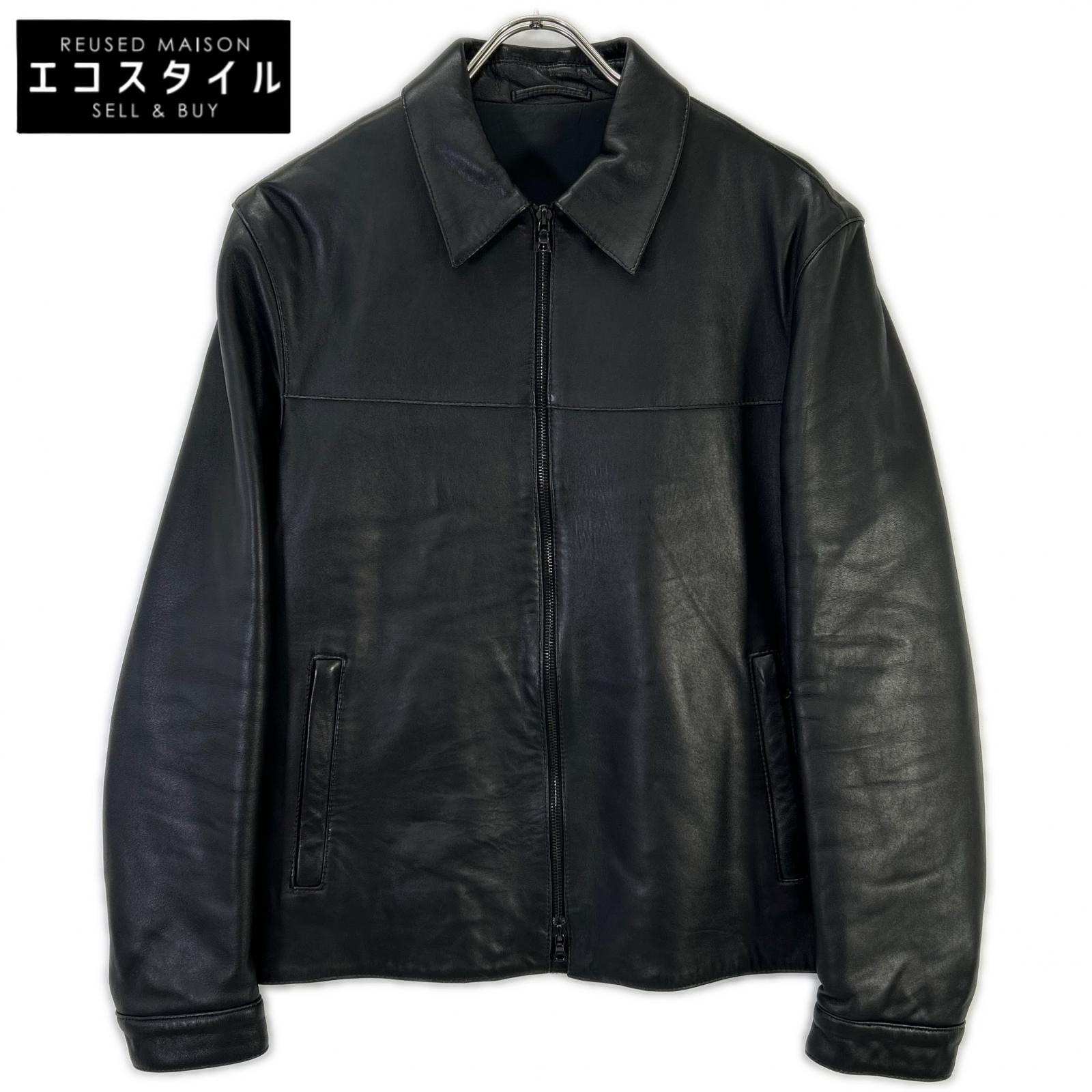 Neil Barrett ニールバレット 黒いこと シープスキン ジップジャケット 上衣   黒いこと メンズ 【中古】