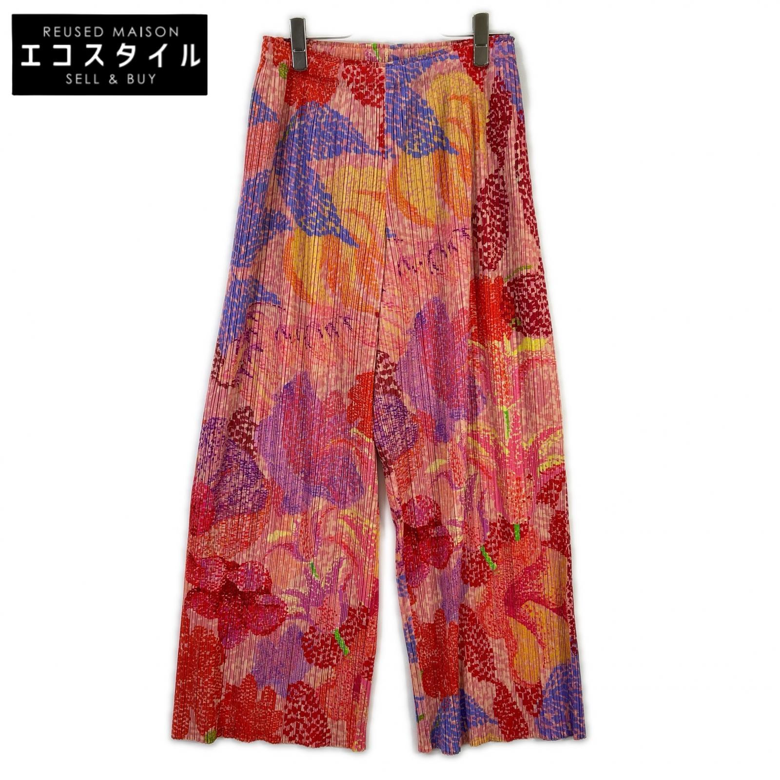 PLEATS PLEASE プリーツプリーズ 26SS PP61JF694 ピンク FOGGY FOREST ストレートパンツ ボトムス 4 ピンク レディース 【中古】｜ブランドリユース エコスタイル 38,539円